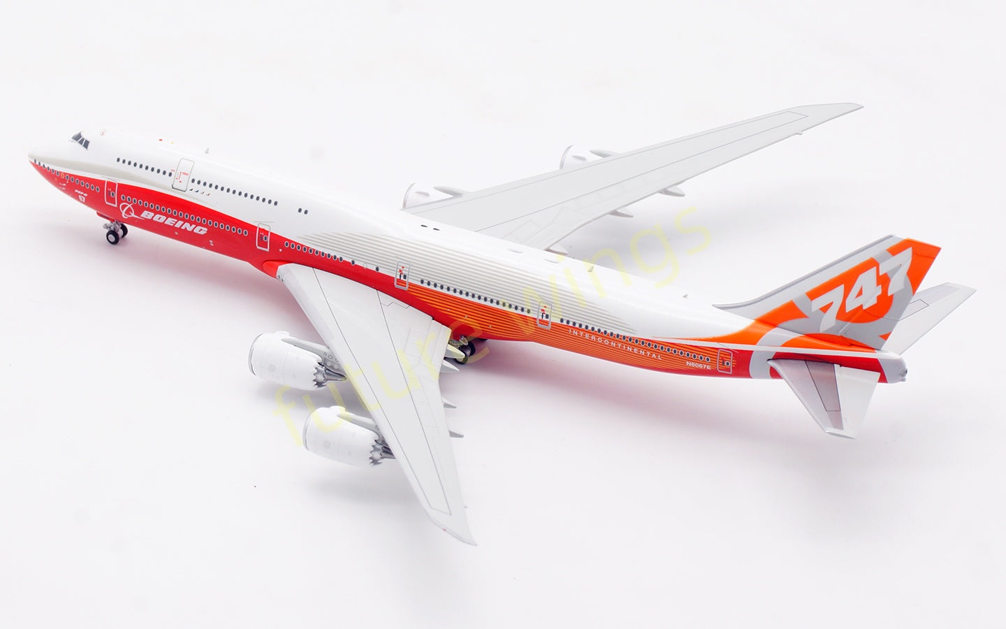 1:400 HX Models Boeing B747-8 N6067E Aircraft Model With Stand+Free Tractor