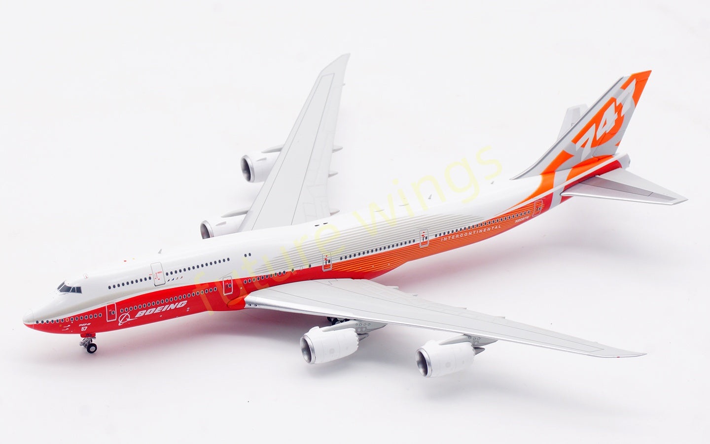 1:400 HX Models Boeing B747-8 N6067E Aircraft Model With Stand+Free Tractor