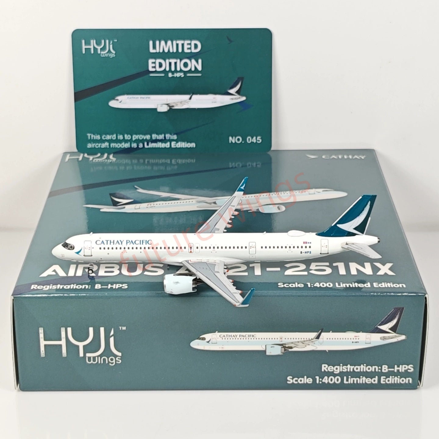 1:400 HYJL Wings Cathay Pacific Airbus A321neo B-HPS Aircraft Model+Free Tractor