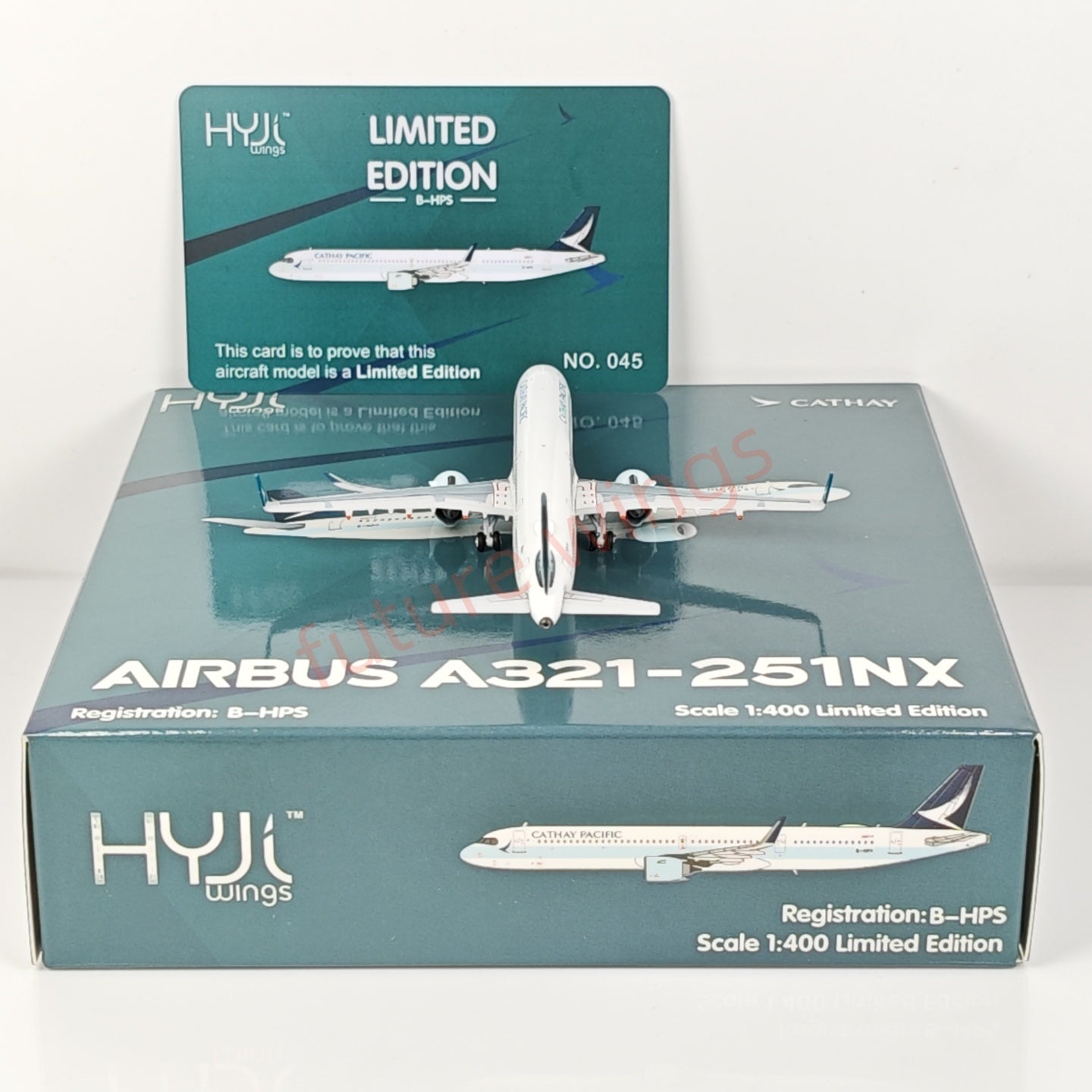1:400 HYJL Wings Cathay Pacific Airbus A321neo B-HPS Aircraft Model+Free Tractor