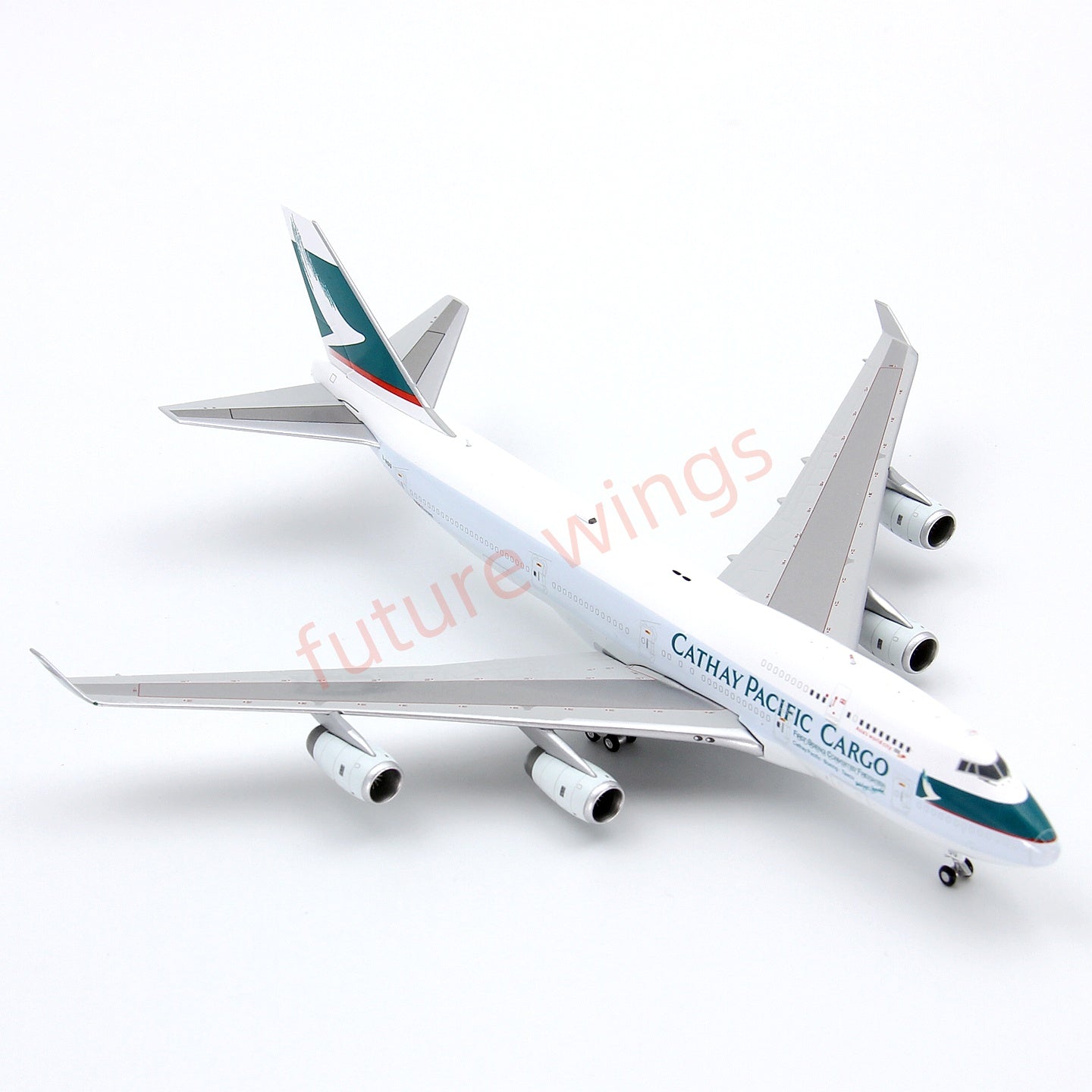1:400 CW Cathay Pacific Cargo B747-400BCF B-HOU Aircraft Model+Free Tractor
