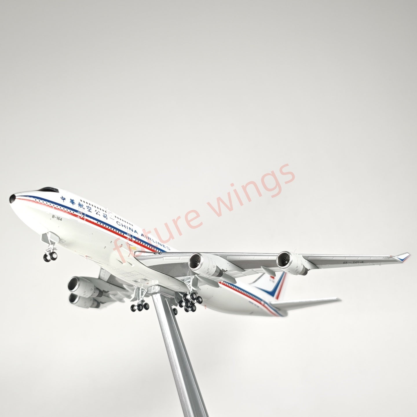 1:400 ALB ALB4CI164 China Airlines B747-409BDSF B-164 Aircraft Model+Free Tractor