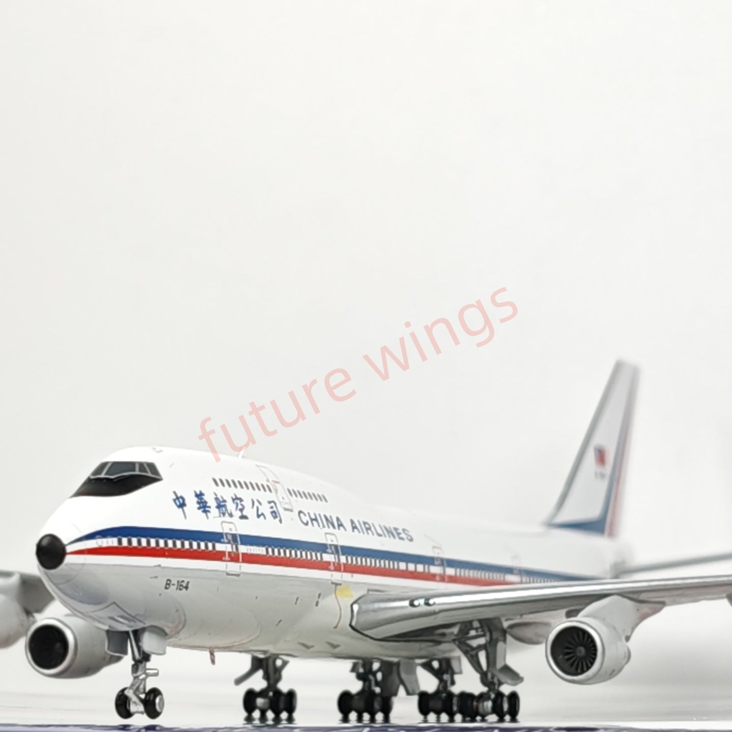 1:400 ALB ALB4CI164 China Airlines B747-409BDSF B-164 Aircraft Model+Free Tractor