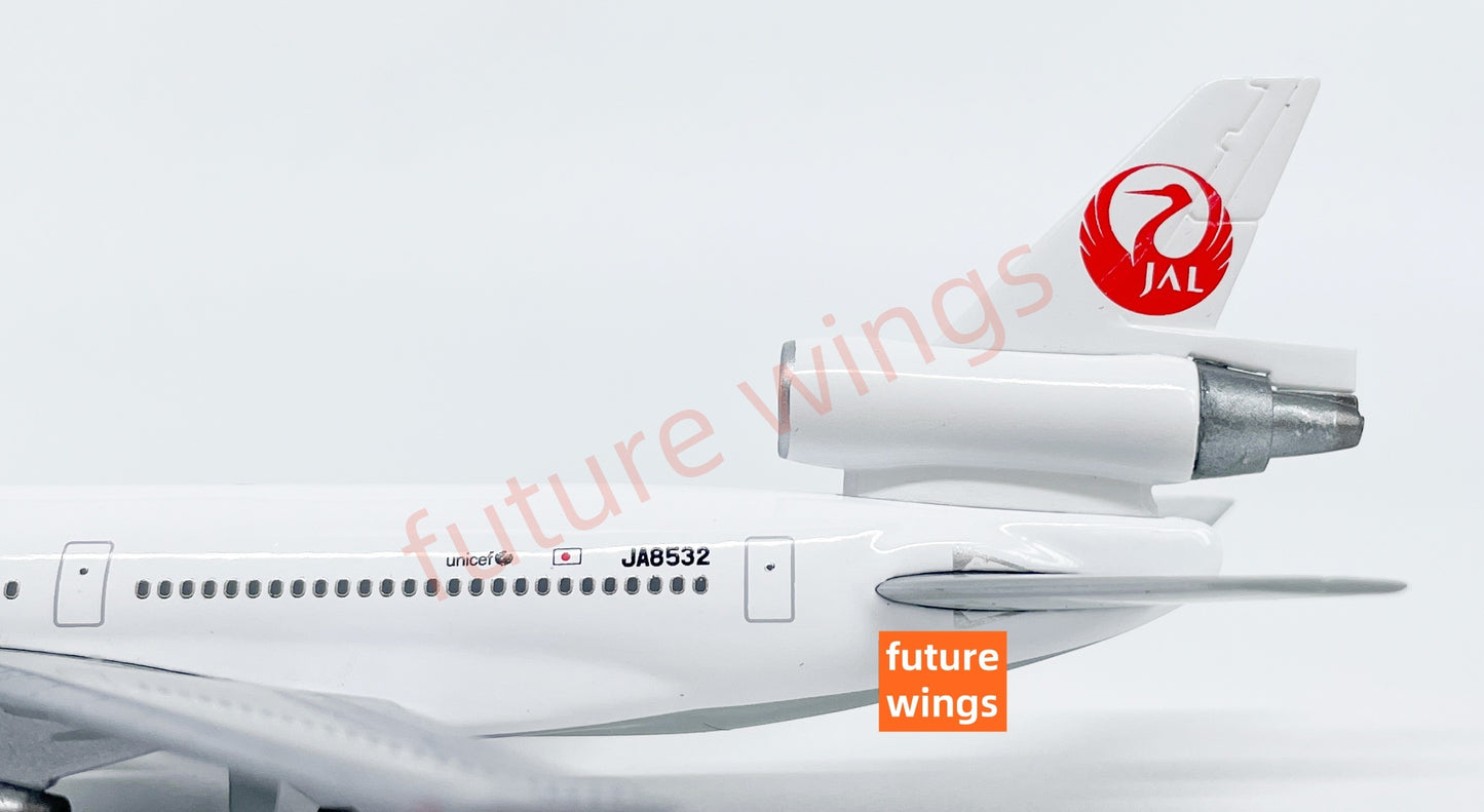 1:400 Jet Model Japan Airlines DC-10 JA8530 JA8532 Aircraft Model+Free Tractor