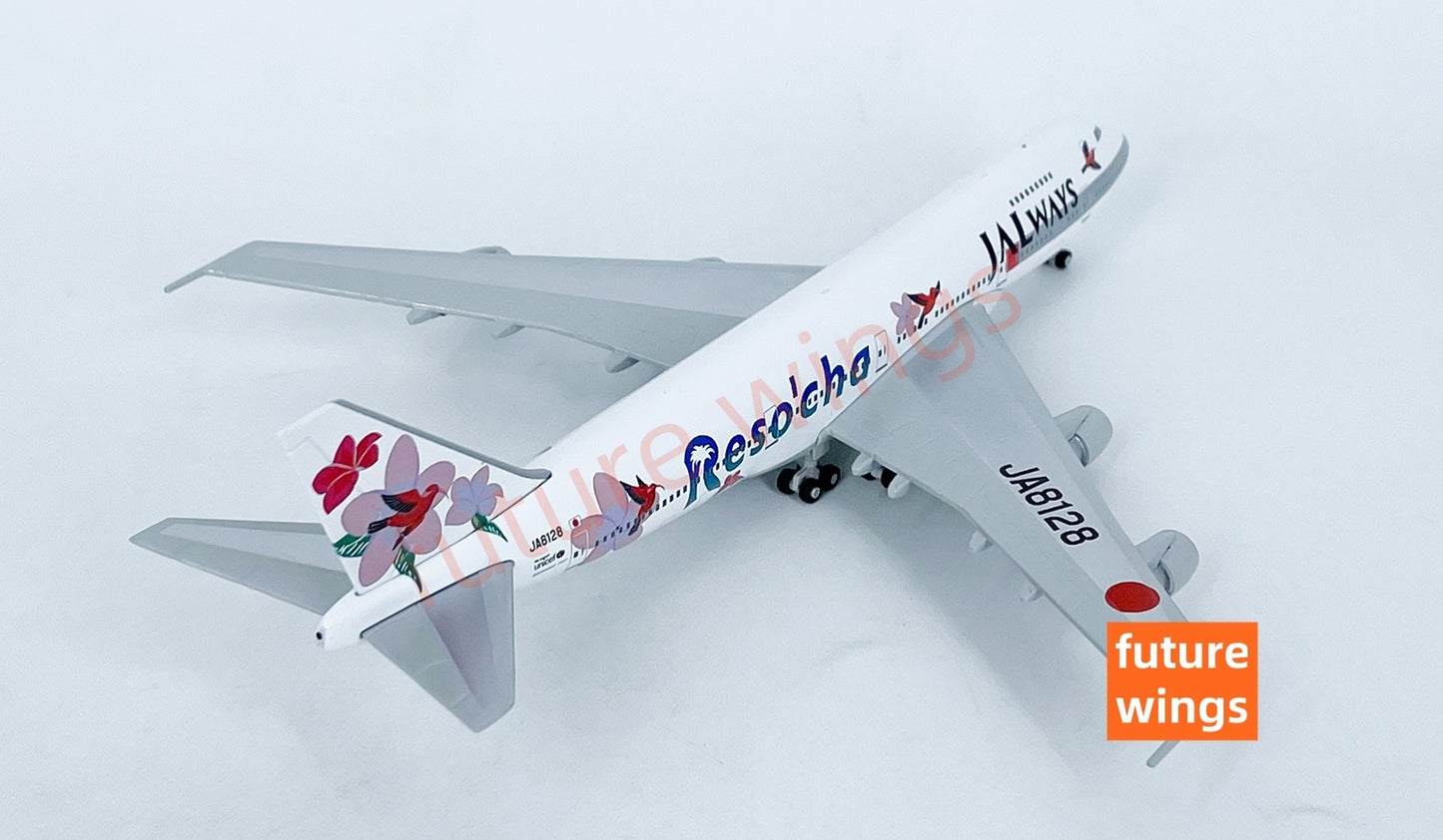 1:400 Jet Model Japan Airlines JAL B747-100 JA8128 Aircraft Model+Free Tractor