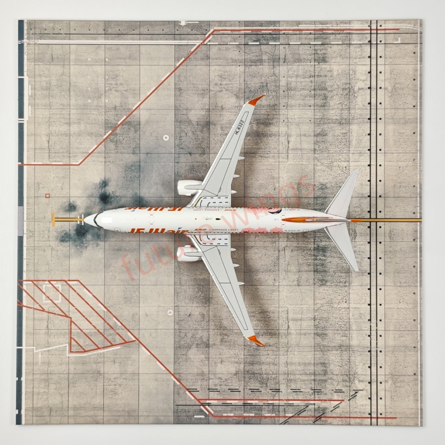 1:400 AeroPolaris JEJU Air B737-800 HL8322 Aircraft Model+Free Tractor