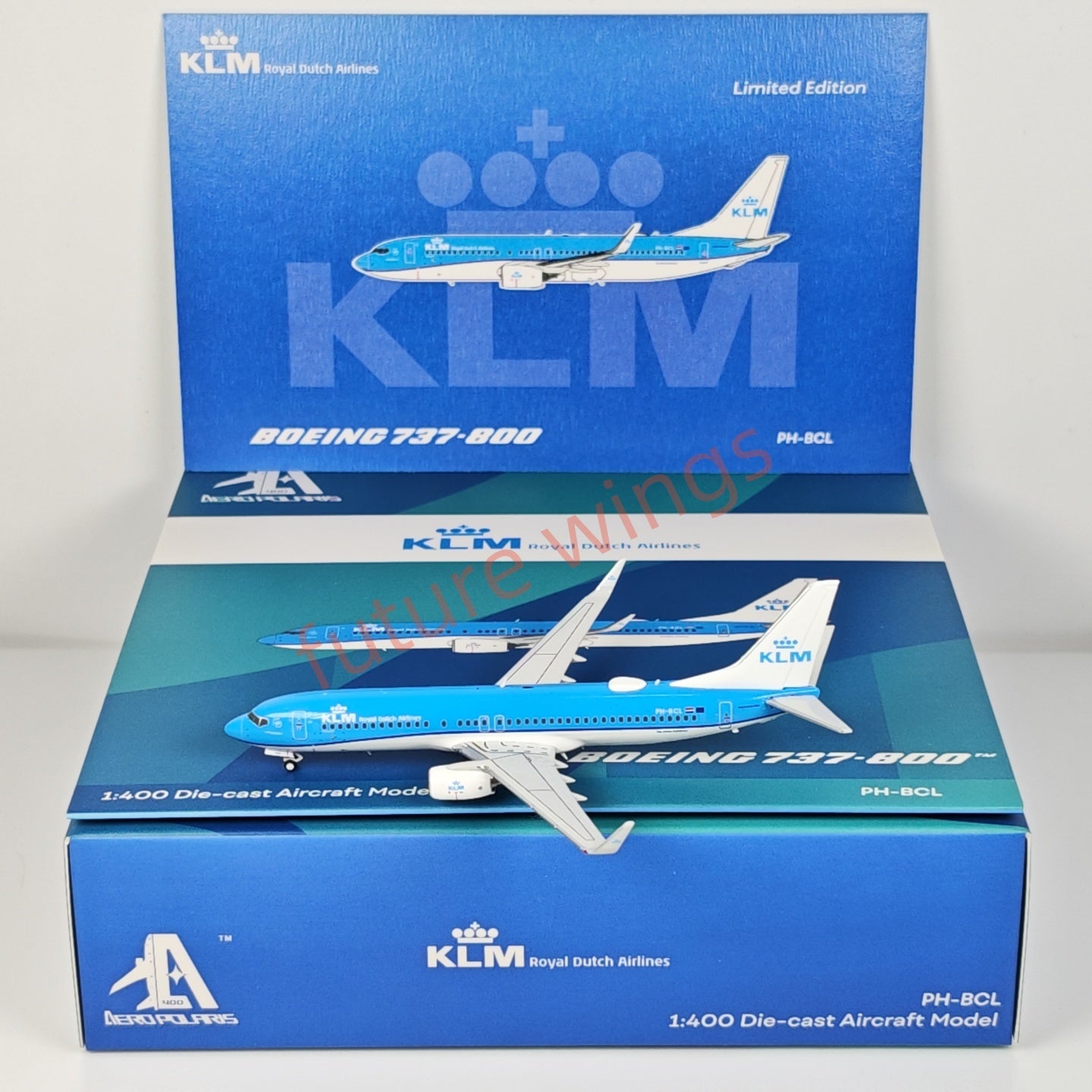 1:400 AeroPolaris KLM B737-800 PH-BCL Aircraft Model+Free Tractor