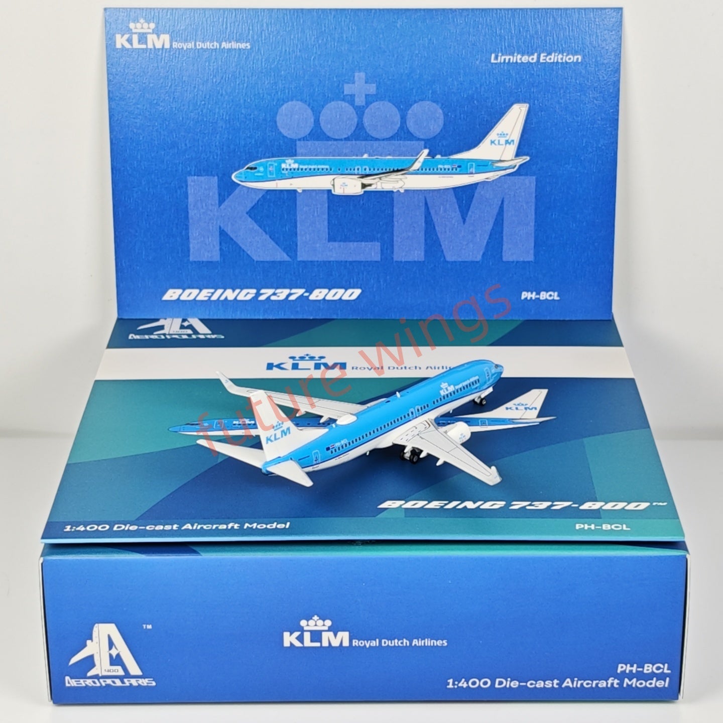 1:400 AeroPolaris KLM B737-800 PH-BCL Aircraft Model+Free Tractor