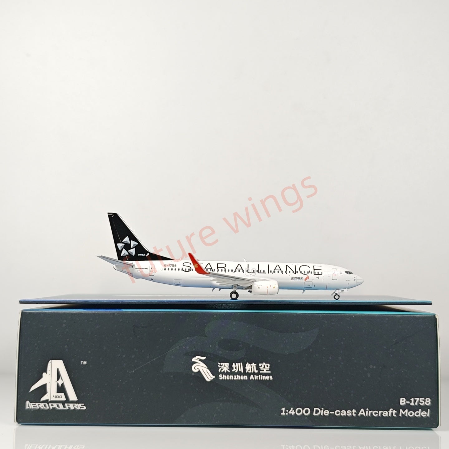 1:400 AeroPolaris ShenZhen Airlines B737-800 B-1757 B-1758  “STAR ALLIANCE”Aircraft Model+Free Tracto