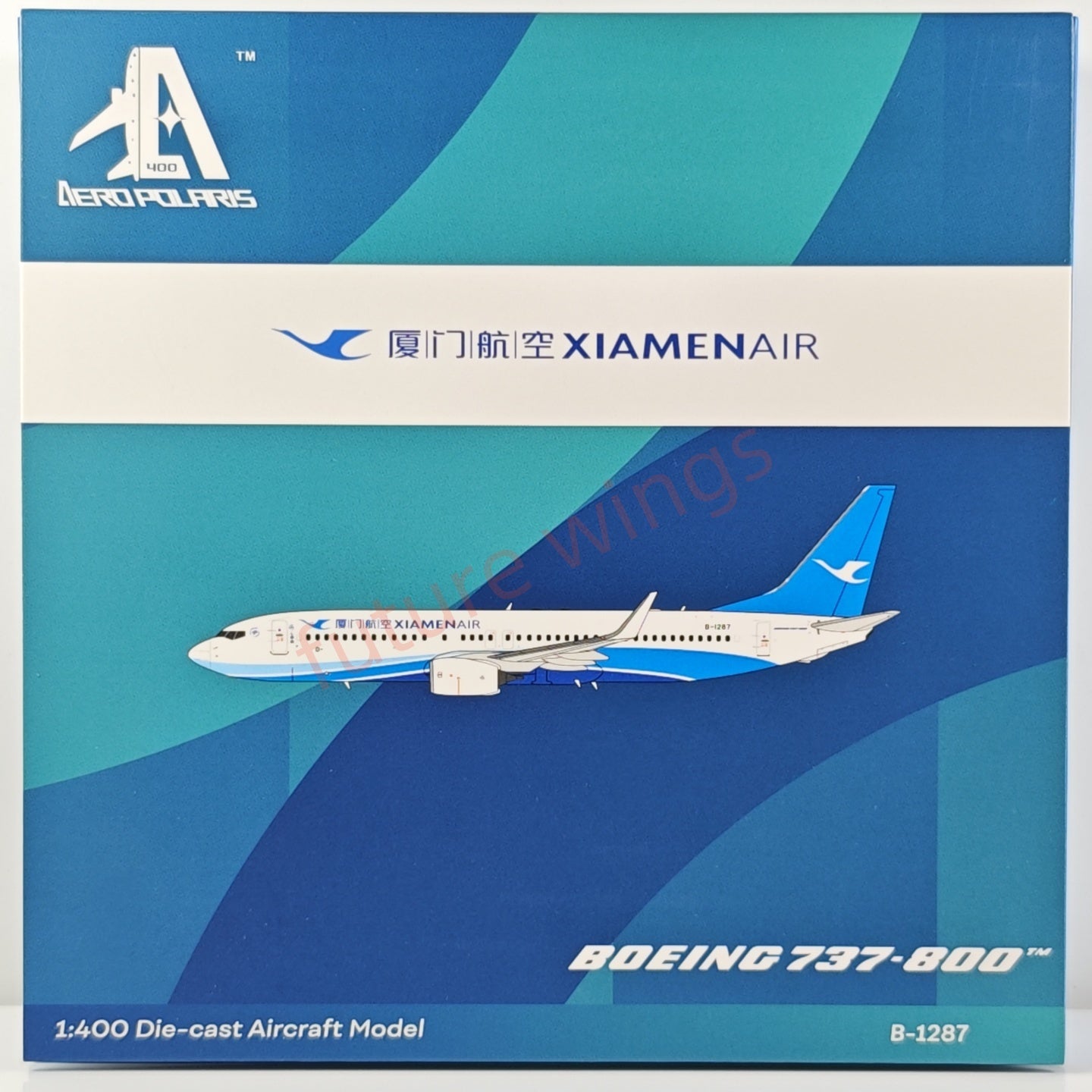 1:400 AeroPolaris Xiamen Airlines B737-800 B-1287 Aircraft Model+Free Tractor