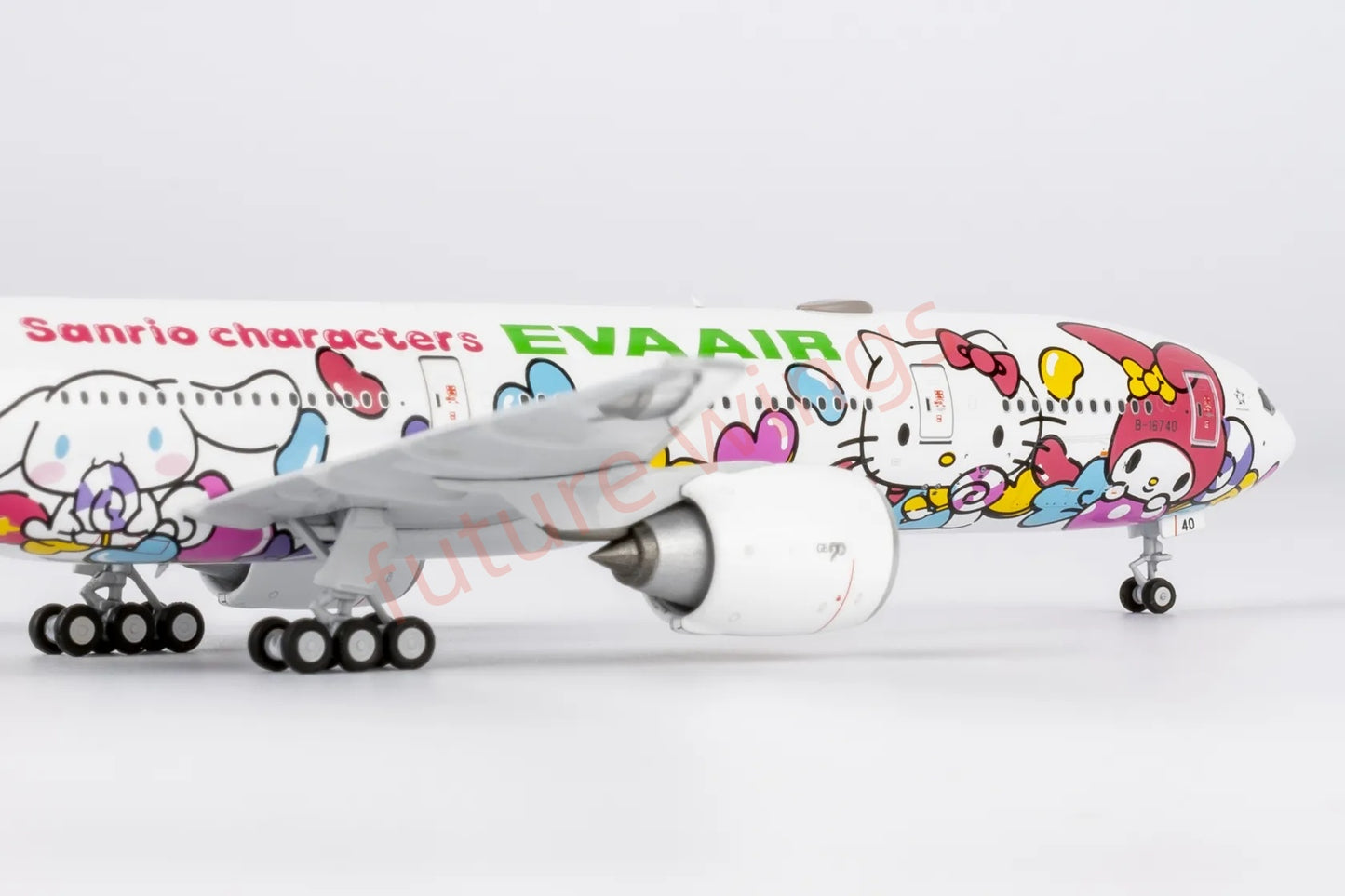 1:400 NG Models NG73074 EVA Air B777-300ER B-16740 "Hello Kitty" Aircraft Model+Free Tractor