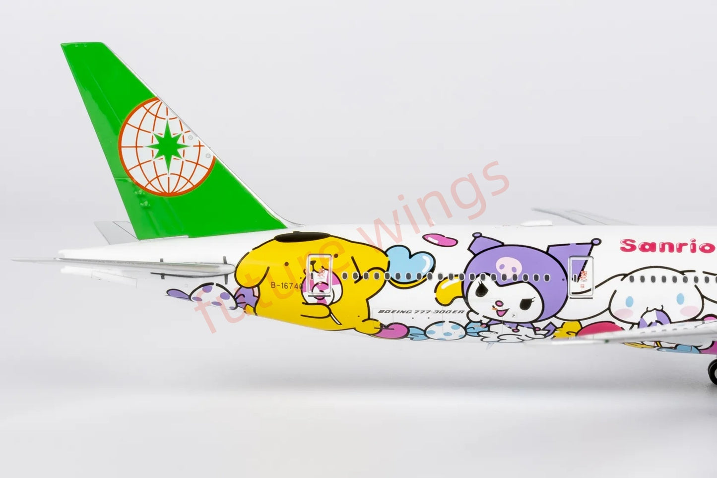 1:400 NG Models NG73074 EVA Air B777-300ER B-16740 "Hello Kitty" Aircraft Model+Free Tractor