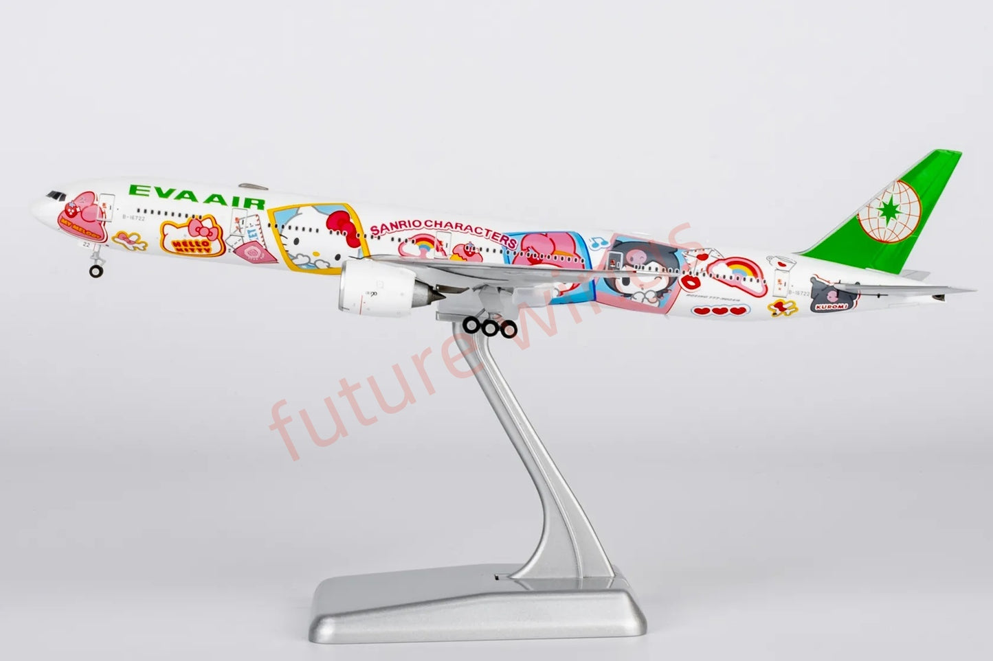 1:400 NG Models NG73075 EVA Air B777-300ER B-16722 "Hello Kitty""Luxury Package" Aircraft Model+Free Tractor