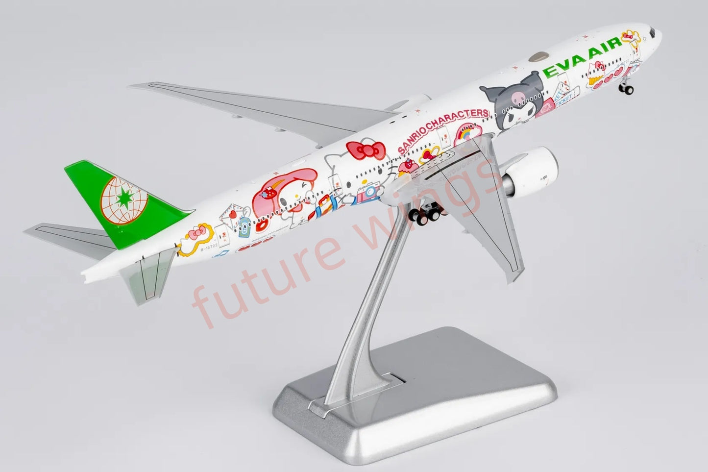 1:400 NG Models NG73075 EVA Air B777-300ER B-16722 "Hello Kitty""Luxury Package" Aircraft Model+Free Tractor