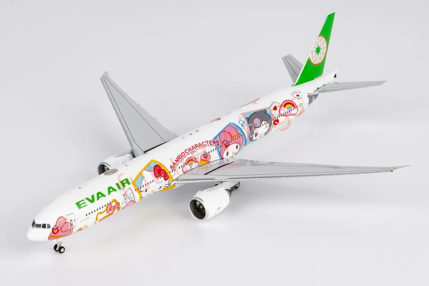 1:400 NG Models NG73075 EVA Air B777-300ER B-16722 "Hello Kitty""Luxury Package" Aircraft Model+Free Tractor