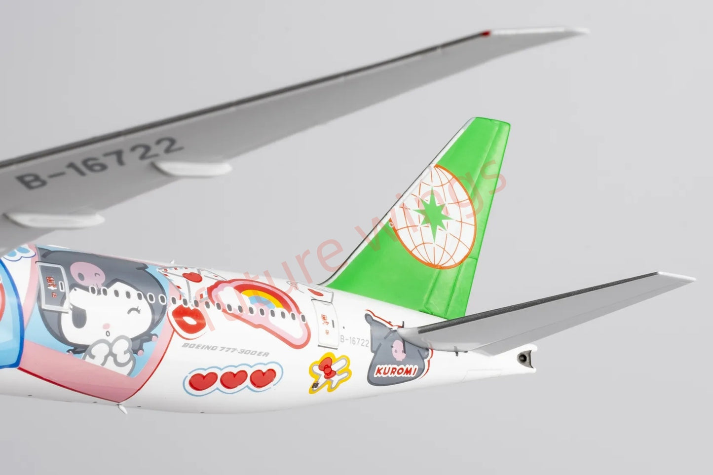 1:400 NG Models NG73075 EVA Air B777-300ER B-16722 "Hello Kitty""Luxury Package" Aircraft Model+Free Tractor