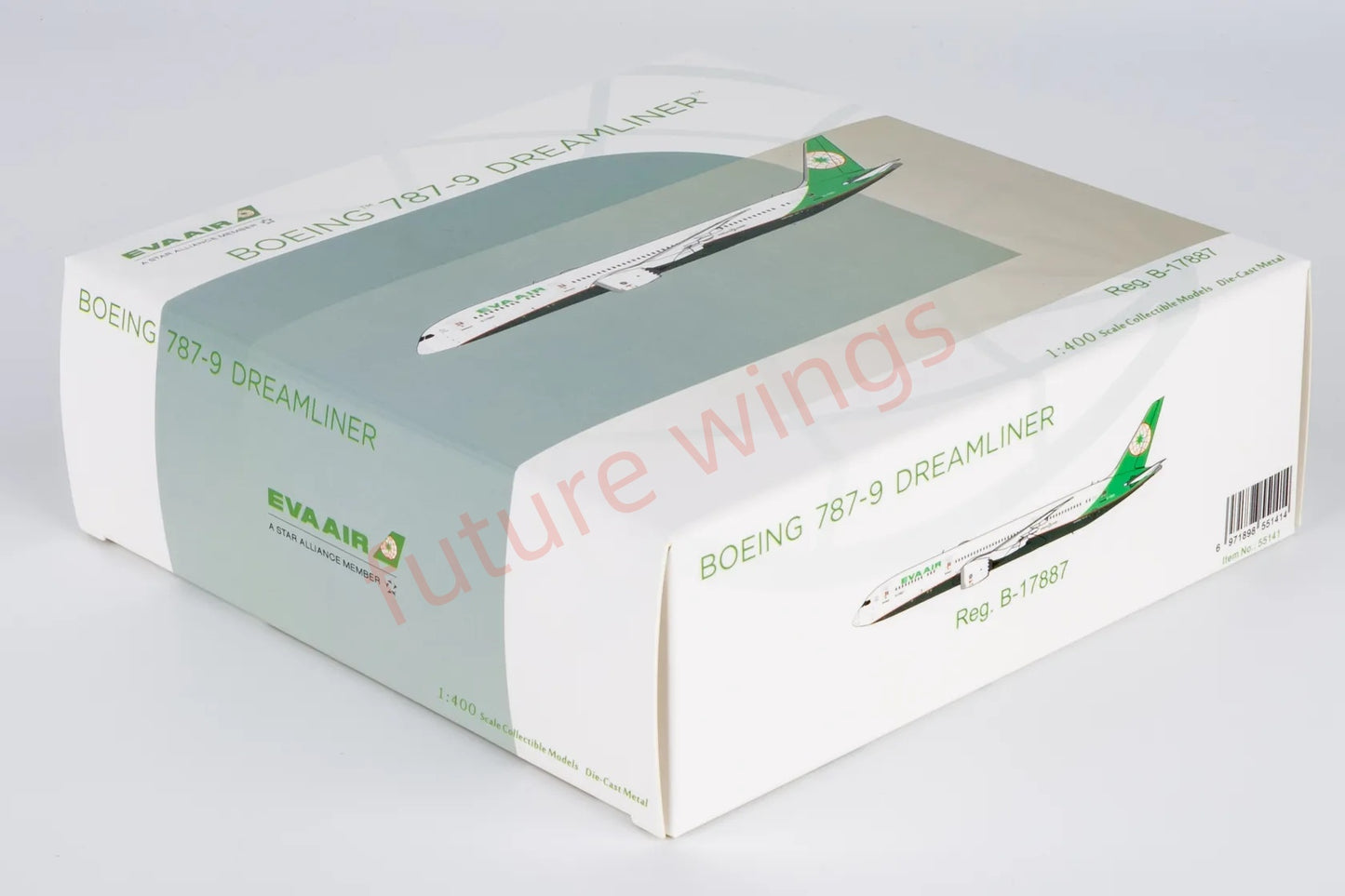 1:400 NG Models NG55141 EVA Air B787-9 B-17887 Aircraft Model+Free Tractor