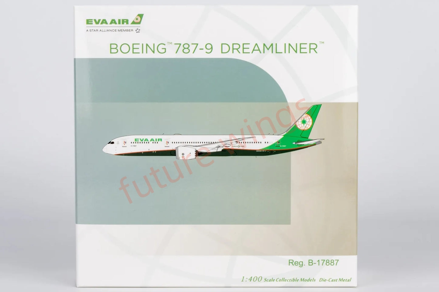 1:400 NG Models NG55141 EVA Air B787-9 B-17887 Aircraft Model+Free Tractor