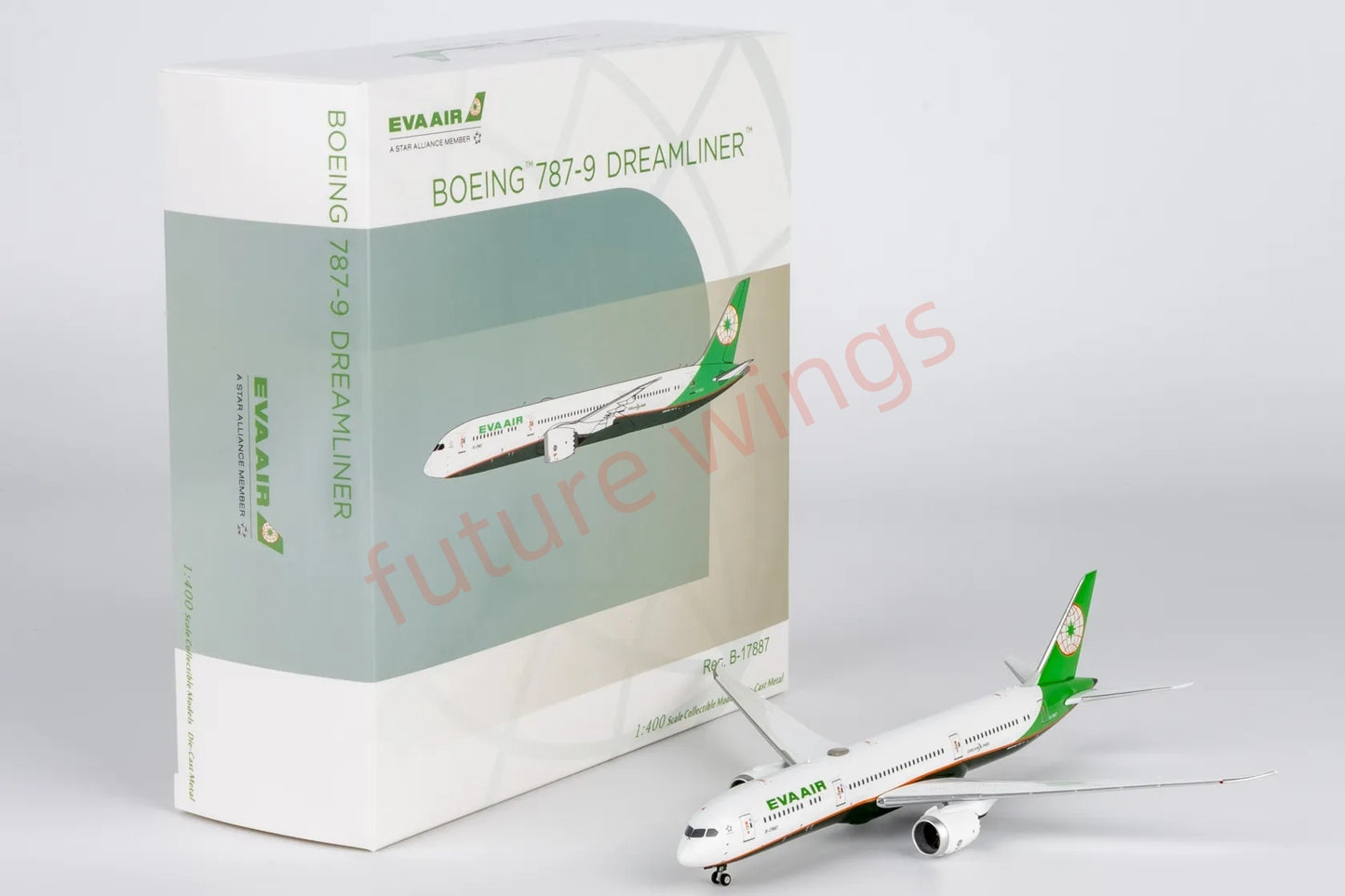 1:400 NG Models NG55141 EVA Air B787-9 B-17887 Aircraft Model+Free Tractor