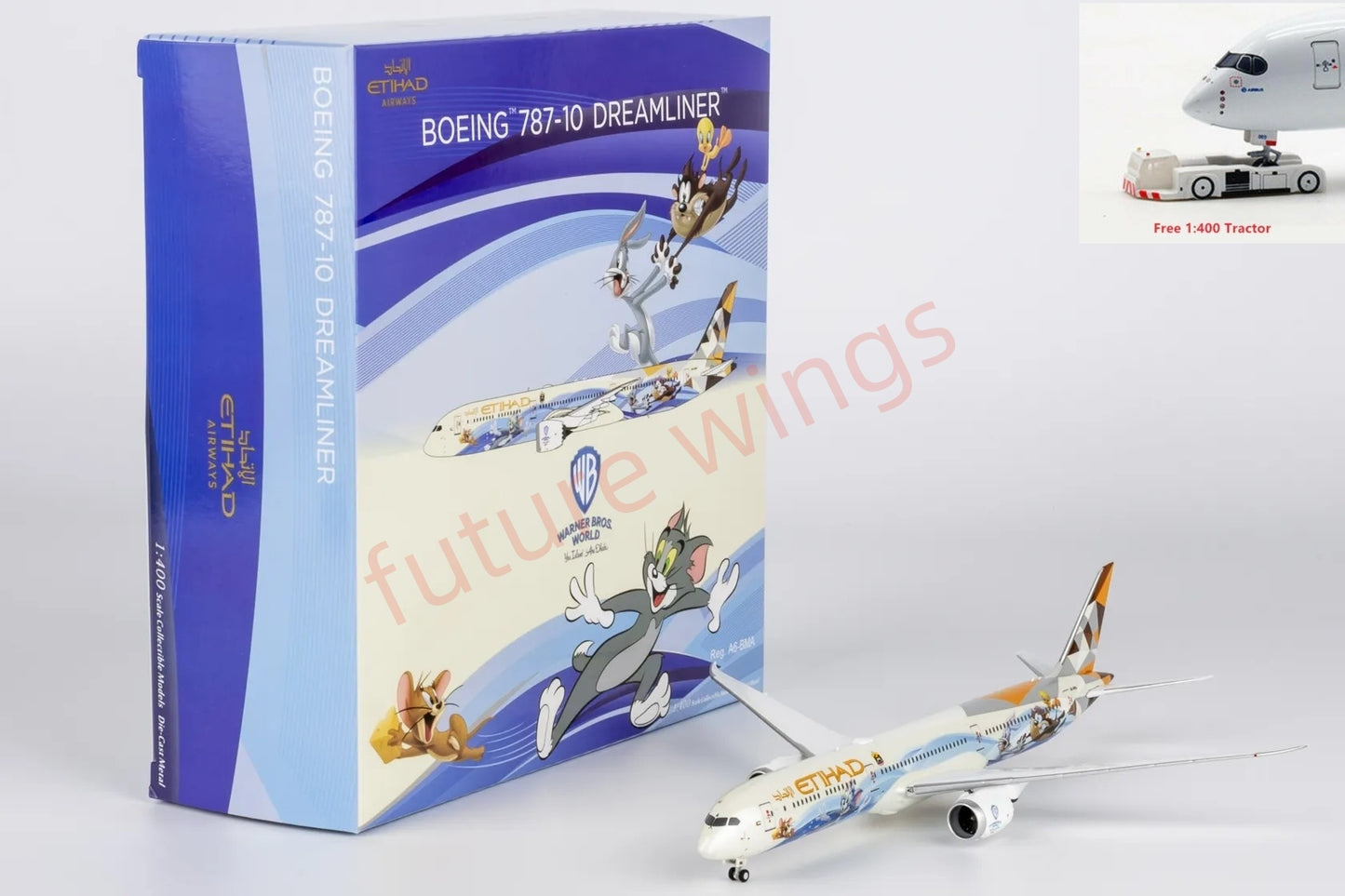 1:400 NG Models NG56031 Etihad Airways B787-10 A6-BMA Aircraft Model+Free Tractor