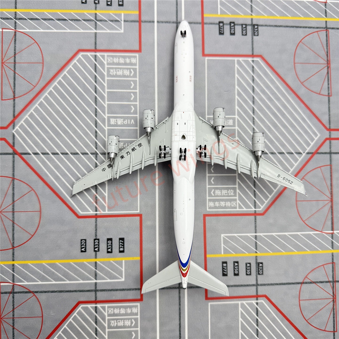 1:400 YY Wings China Eastern Airlines A340-600 B-6052 Aircraft Model+Free Tractor