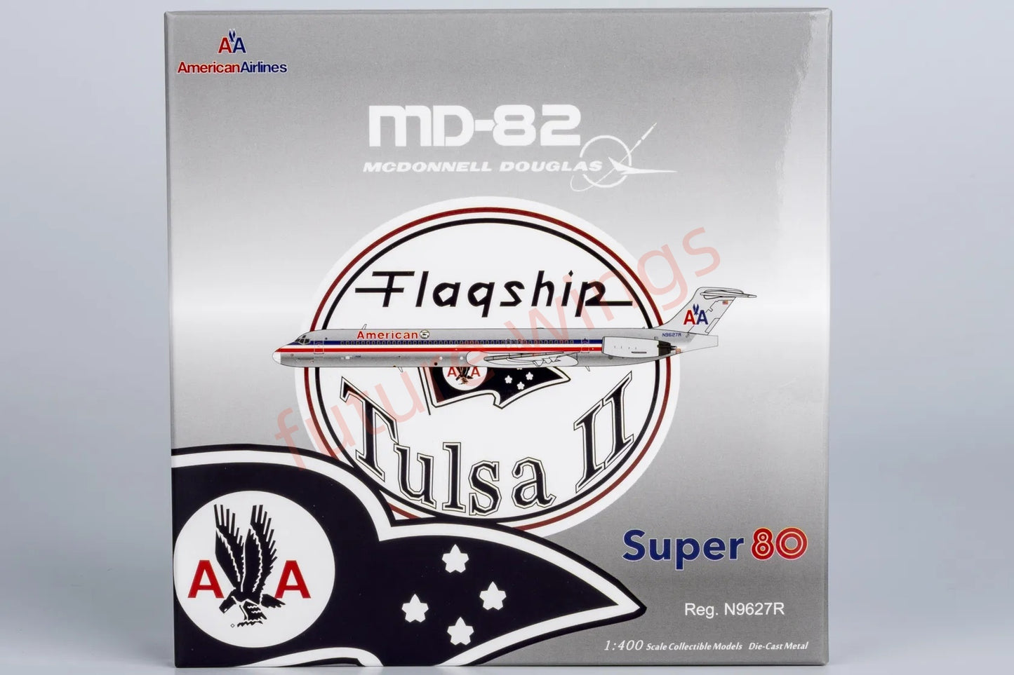 1:400 NG Models NG83009 American Airlines MD-82 N9627 Aircraft Model+Free Tractor