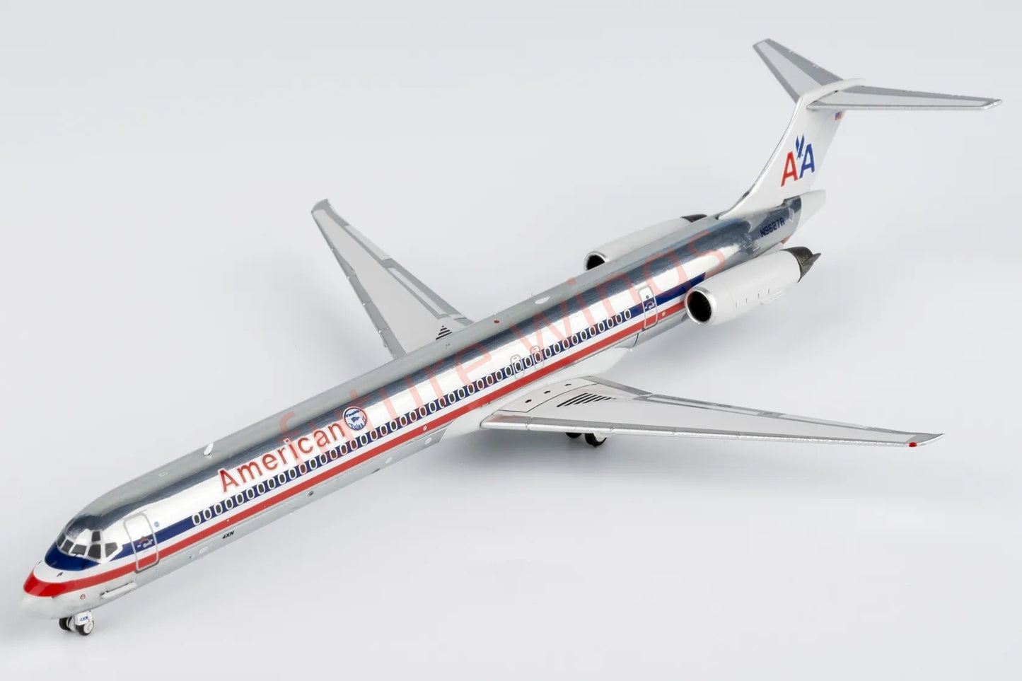1:400 NG Models NG83009 American Airlines MD-82 N9627 Aircraft Model+Free Tractor