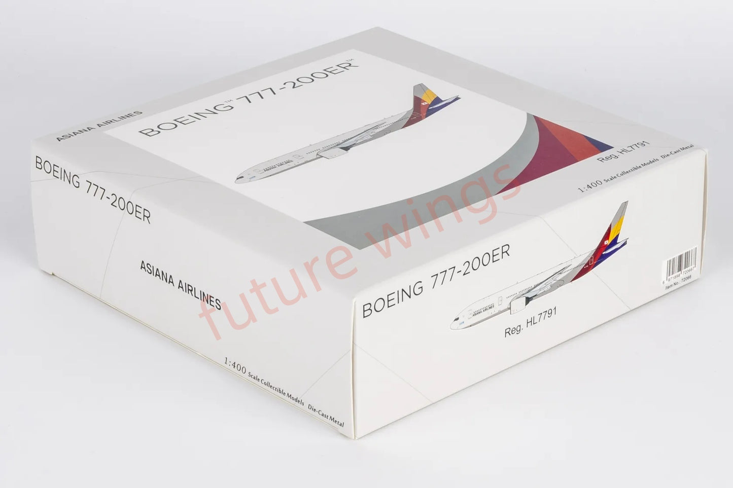 1:400 NG Models NG72066 Asiana Airlines B777-200ER HL7791 Aircraft Model+Free Tractor