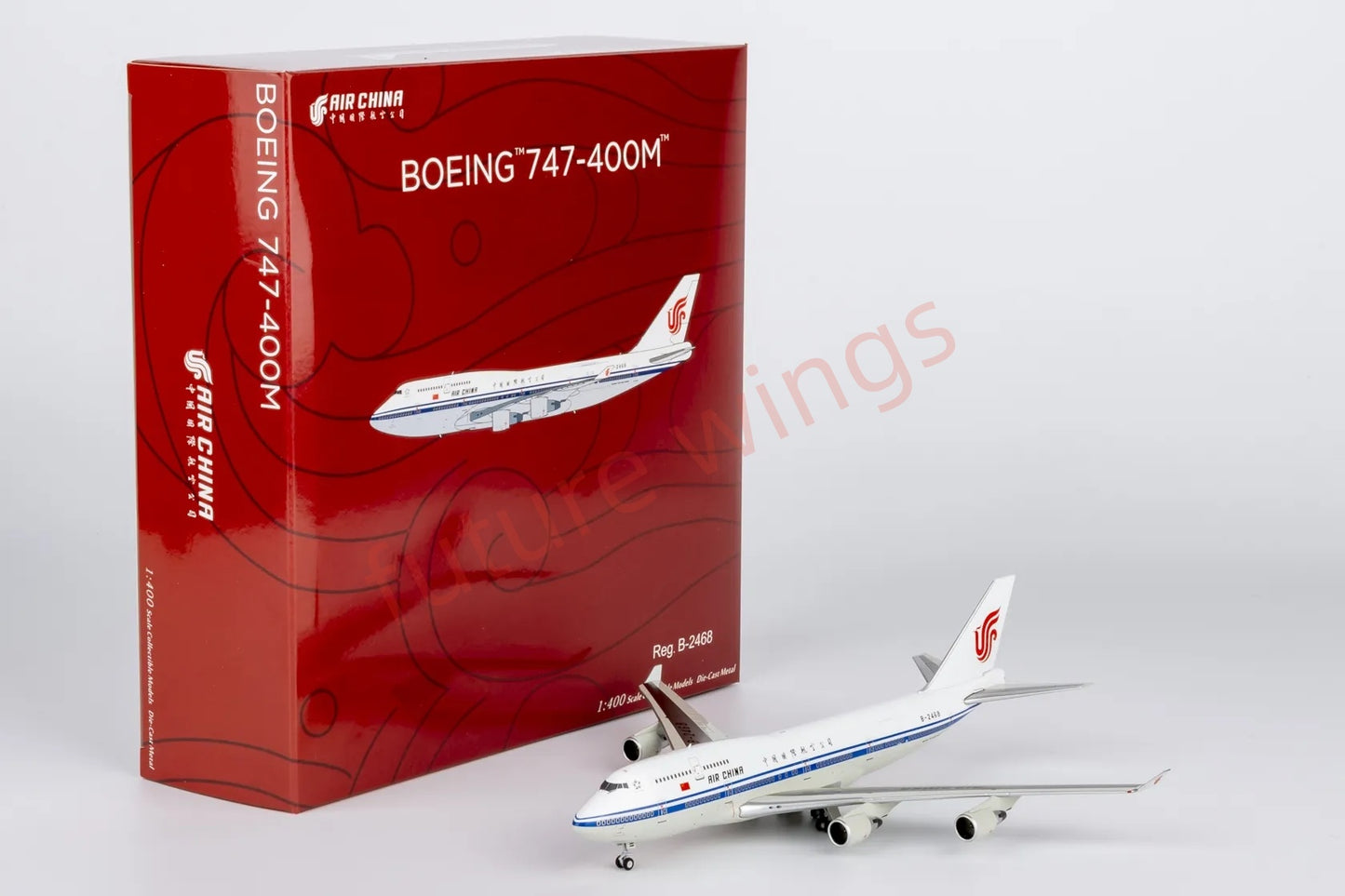 1:400 NG Models NG04007 Air China B747-400M B-2468 Aircraft Model+Free Tractor