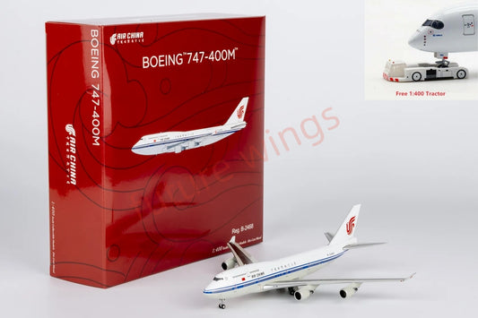 1:400 NG Models NG04007 Air China B747-400M B-2468 Aircraft Model+Free Tractor