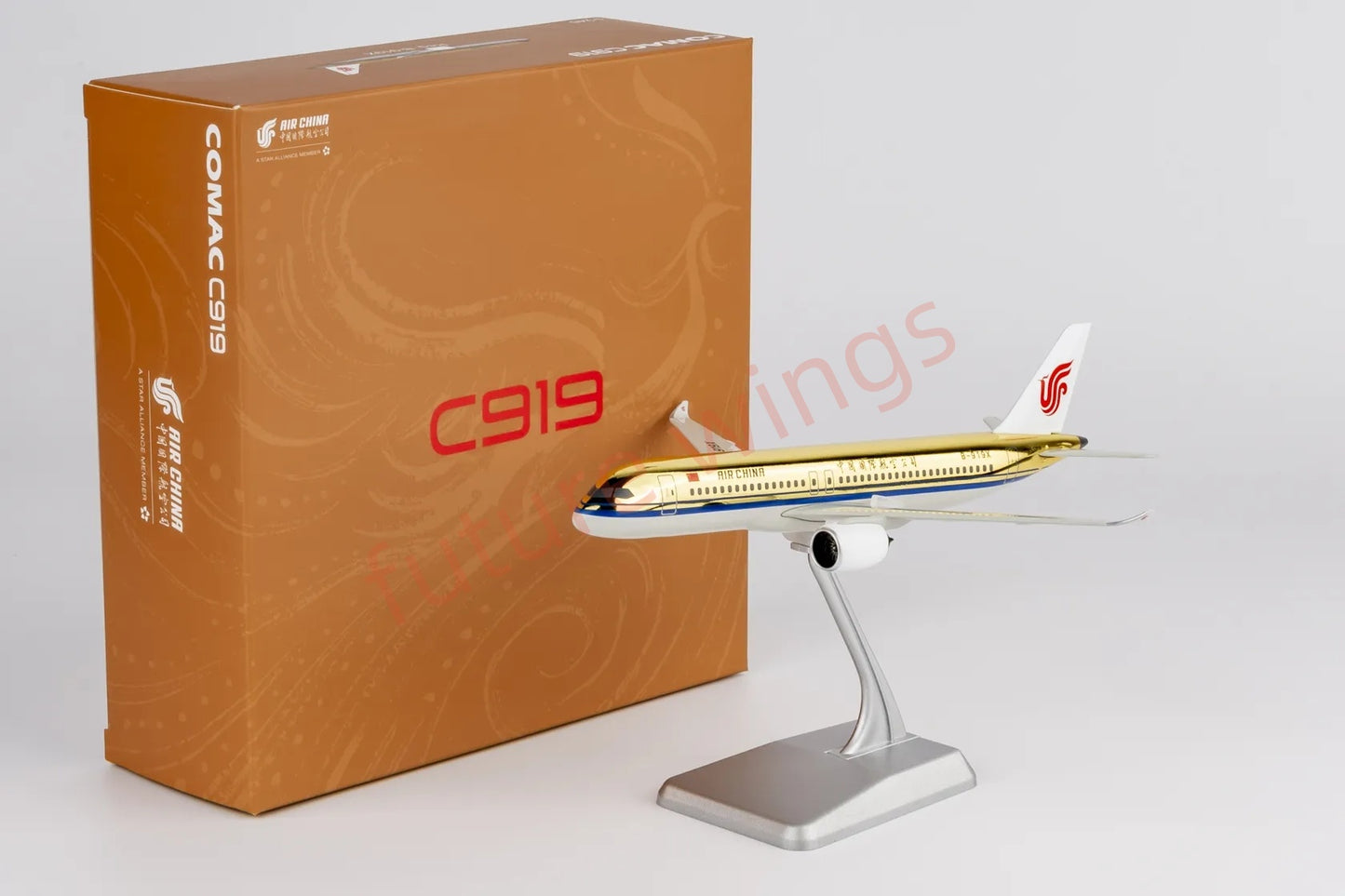 1:240 NG Lite China Eastern / Air China C919 B-919X B-919A (Gold Color)Aircraft Model