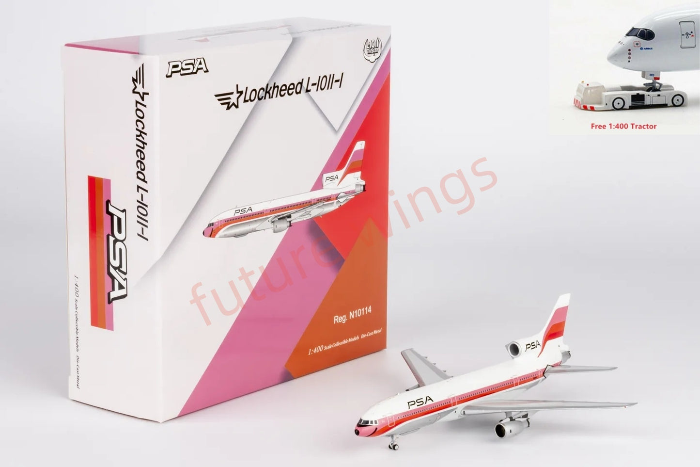 1:400 NG Models NG31038 PSA Lockheed L-1011-1 N10114 Aircraft Model+Free Tractor