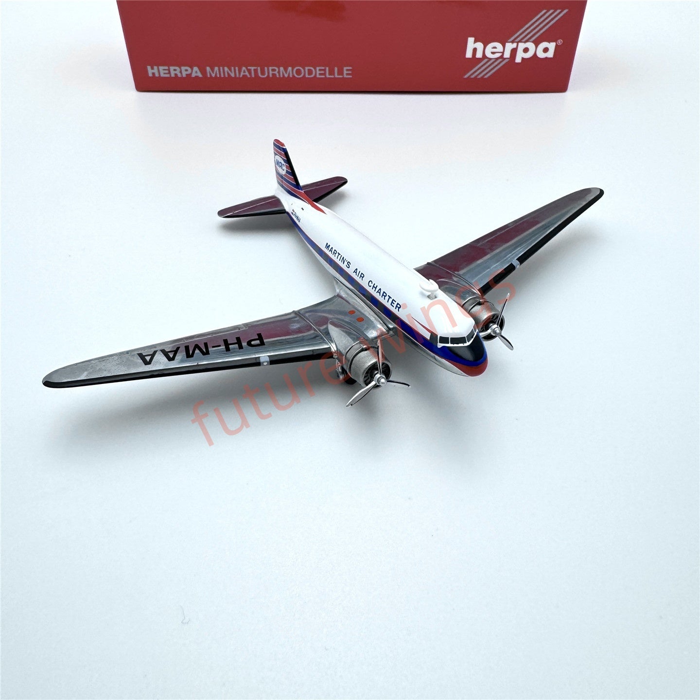 1:200 Herpa Wings PAN AM/Sabena/Swiss/Martin Air Douglas DC-3 Diecast Aircraft Model