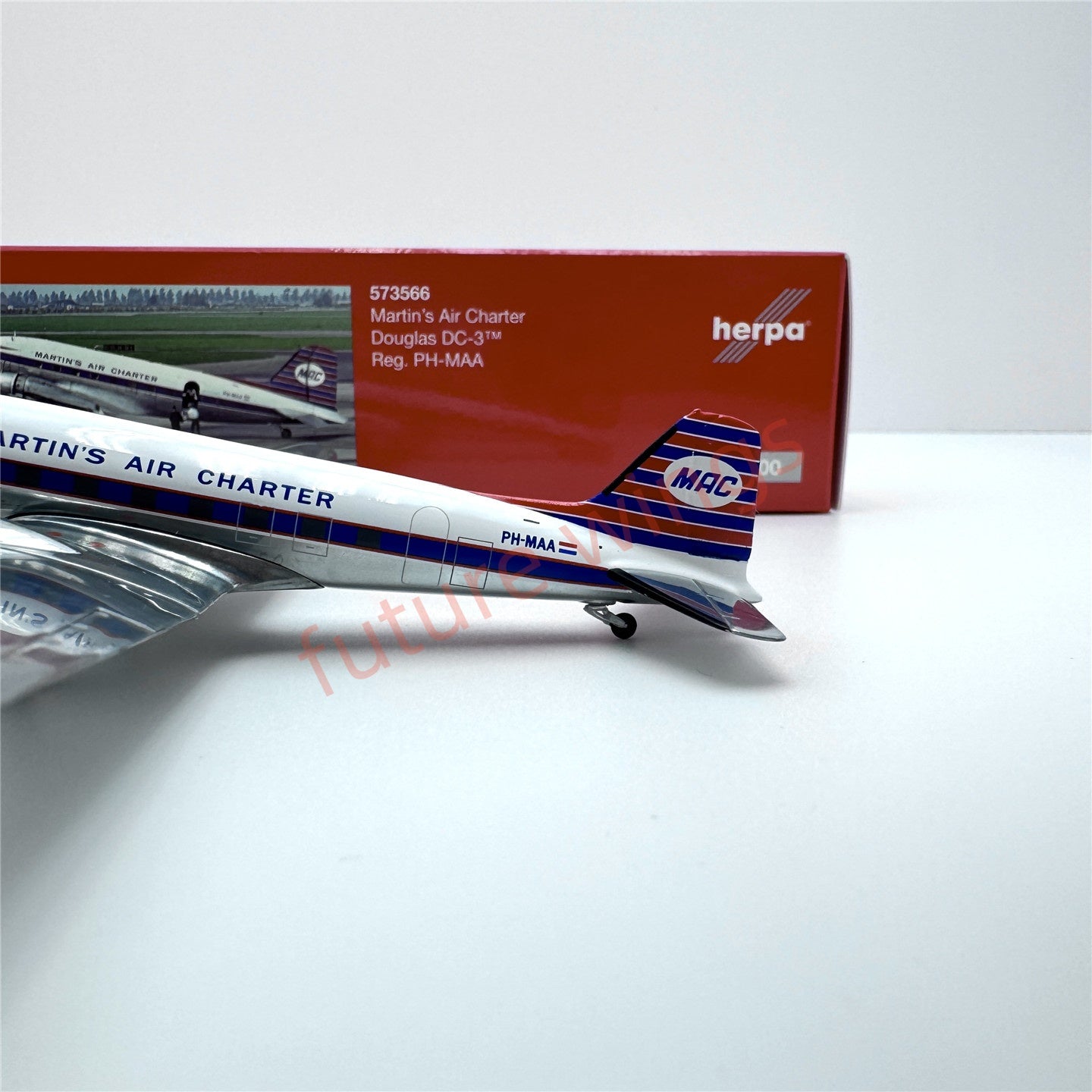 1:200 Herpa Wings PAN AM/Sabena/Swiss/Martin Air Douglas DC-3 Diecast Aircraft Model