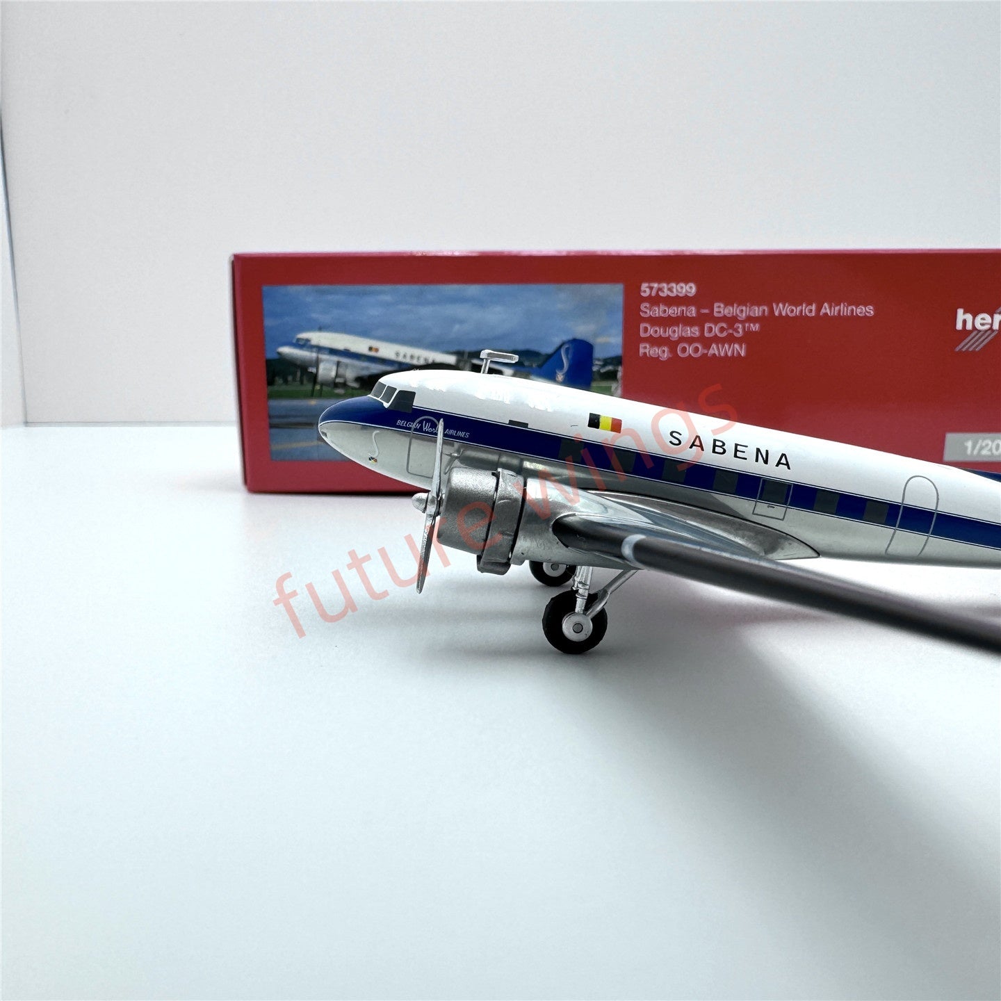 1:200 Herpa Wings PAN AM/Sabena/Swiss/Martin Air Douglas DC-3 Diecast Aircraft Model