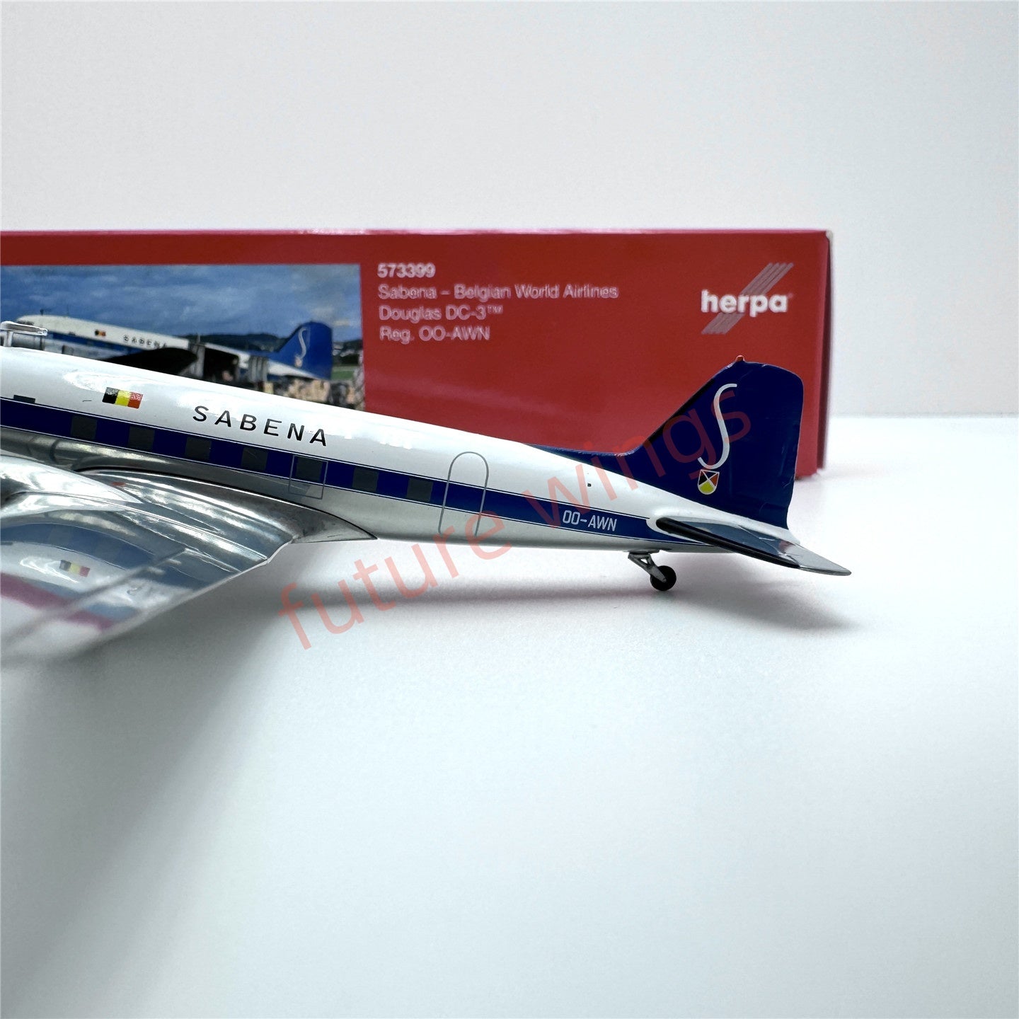 1:200 Herpa Wings PAN AM/Sabena/Swiss/Martin Air Douglas DC-3 Diecast Aircraft Model