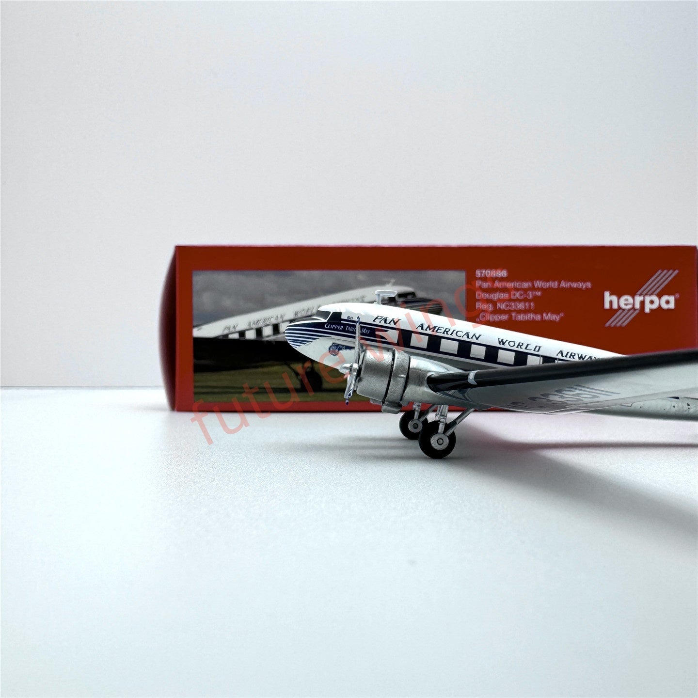 1:200 Herpa Wings PAN AM/Sabena/Swiss/Martin Air Douglas DC-3 Diecast Aircraft Model