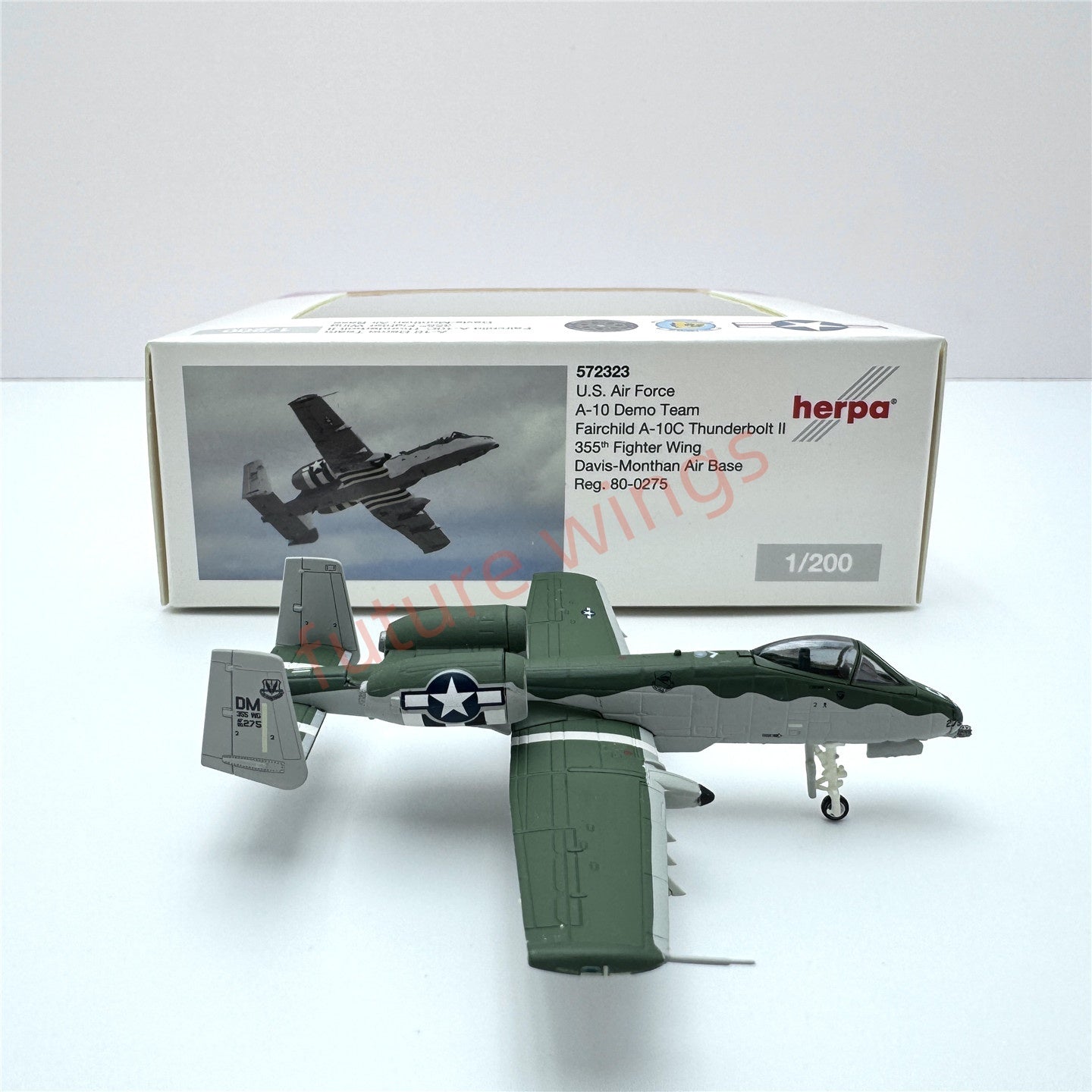 1:200 Herpa Wings USAF Fairchild A-10 Thunderbolt II Diecast Aircraft Model