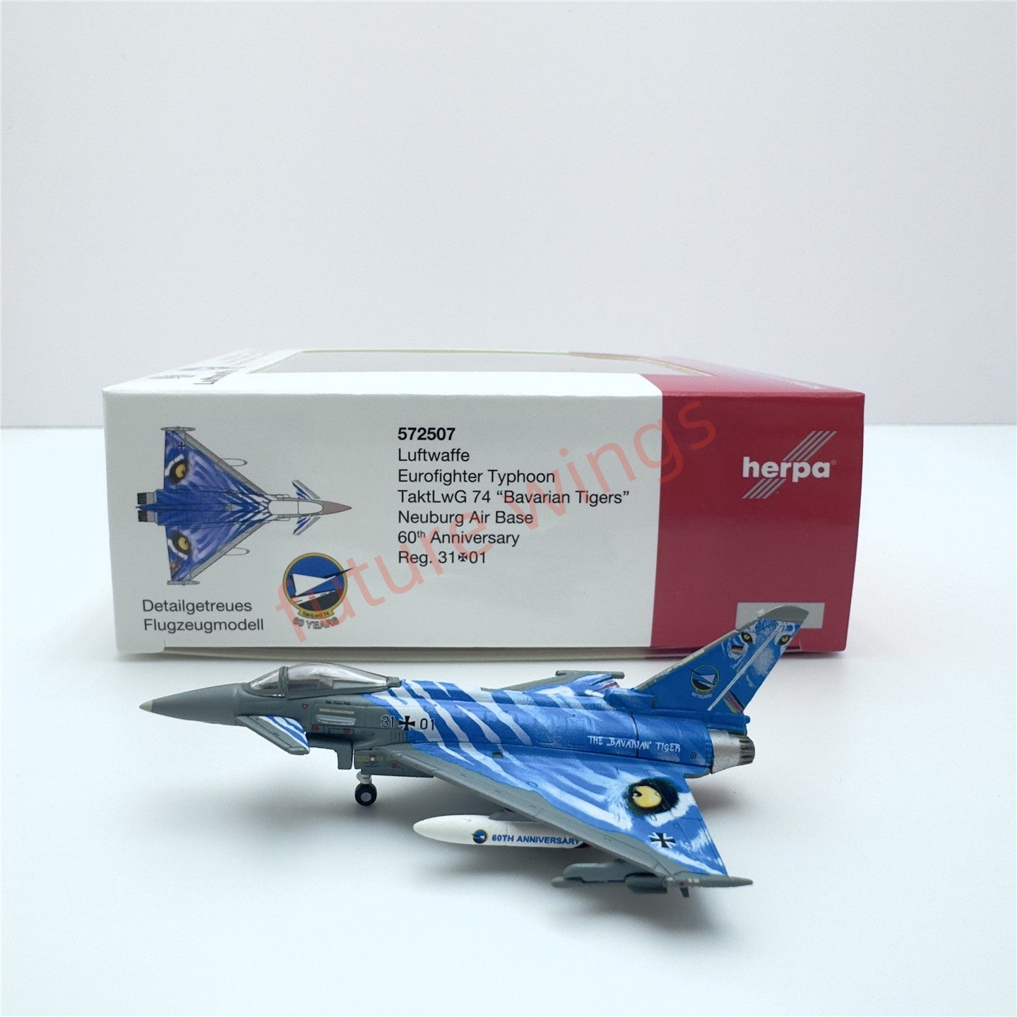 1:200 Herpa Wings Luftwaffe/Austrian Air Force/RAF Eurofighter Typhoon Diecast Aircraft Model