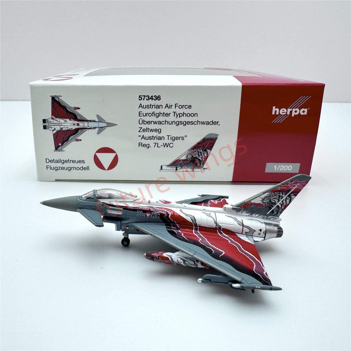 1:200 Herpa Wings Luftwaffe/Austrian Air Force/RAF Eurofighter Typhoon Diecast Aircraft Model