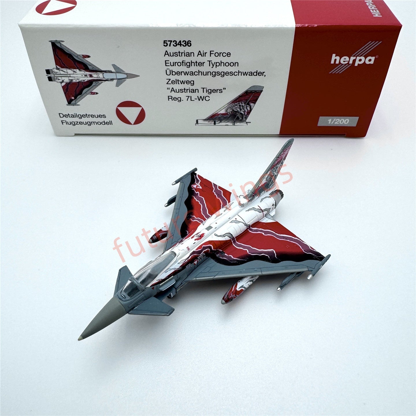 1:200 Herpa Wings Luftwaffe/Austrian Air Force/RAF Eurofighter Typhoon Diecast Aircraft Model