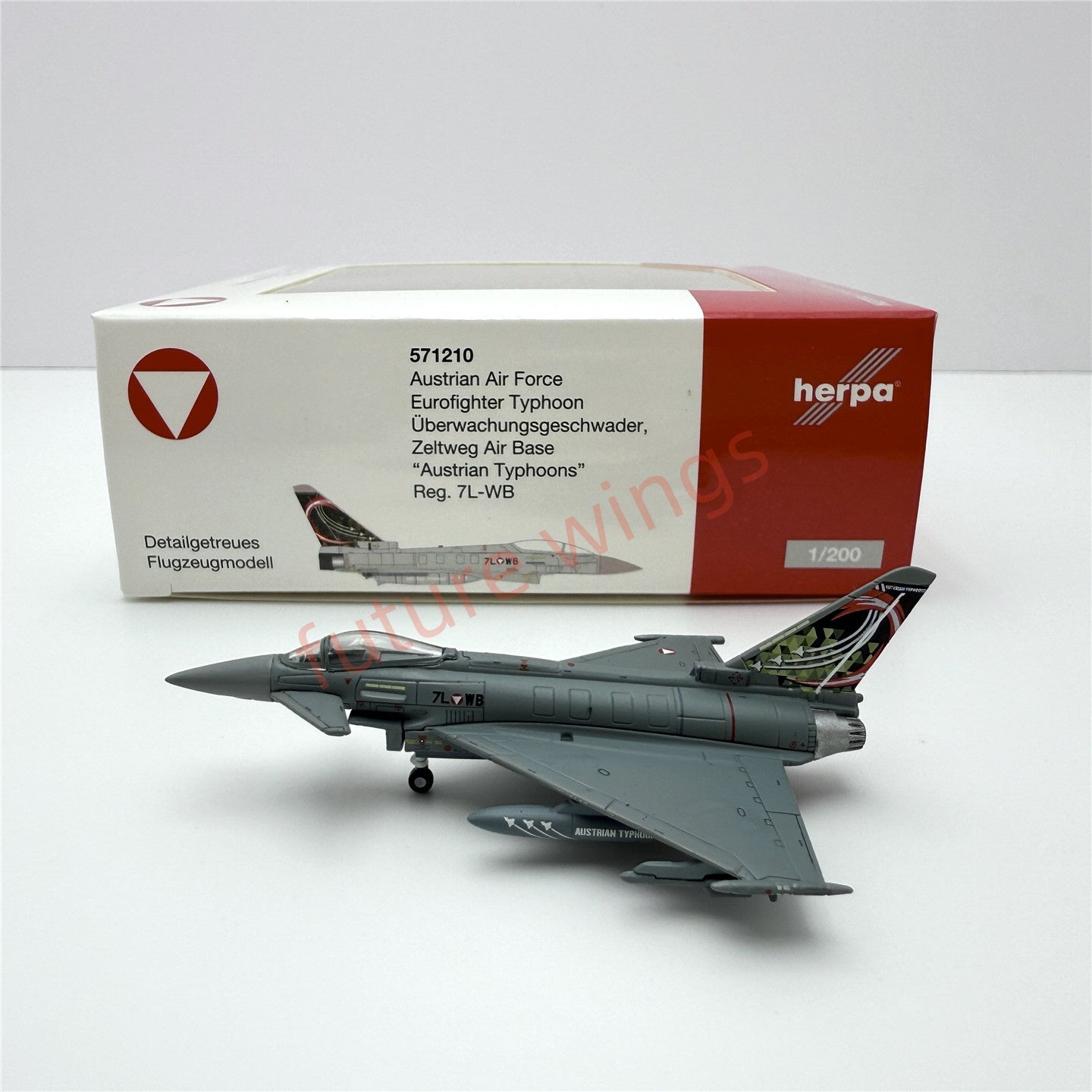 1:200 Herpa Wings Luftwaffe/Austrian Air Force/RAF Eurofighter Typhoon Diecast Aircraft Model