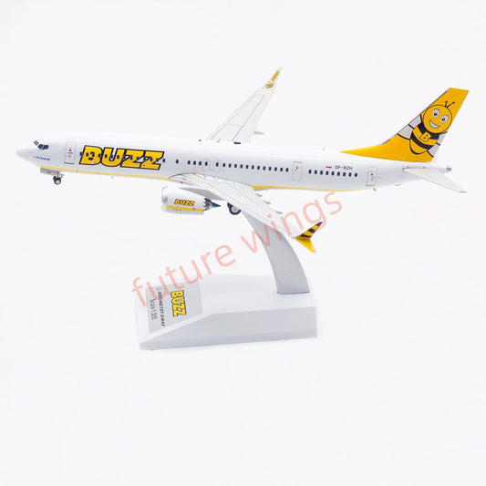 1:200 B-Models Buzz Air B737-8MAX SP-RZH Aircraft Model With Stand