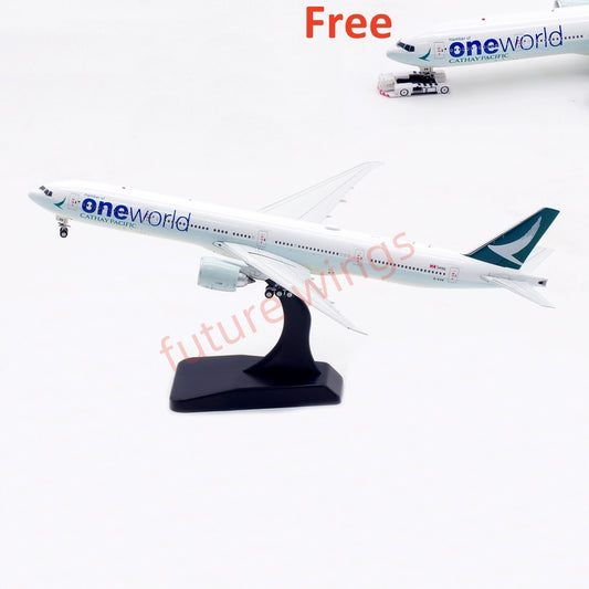 1:400 Aviation400 Cathay Pacific B777-300ER B-KQM Aircraft Model Free Tractor+Stand