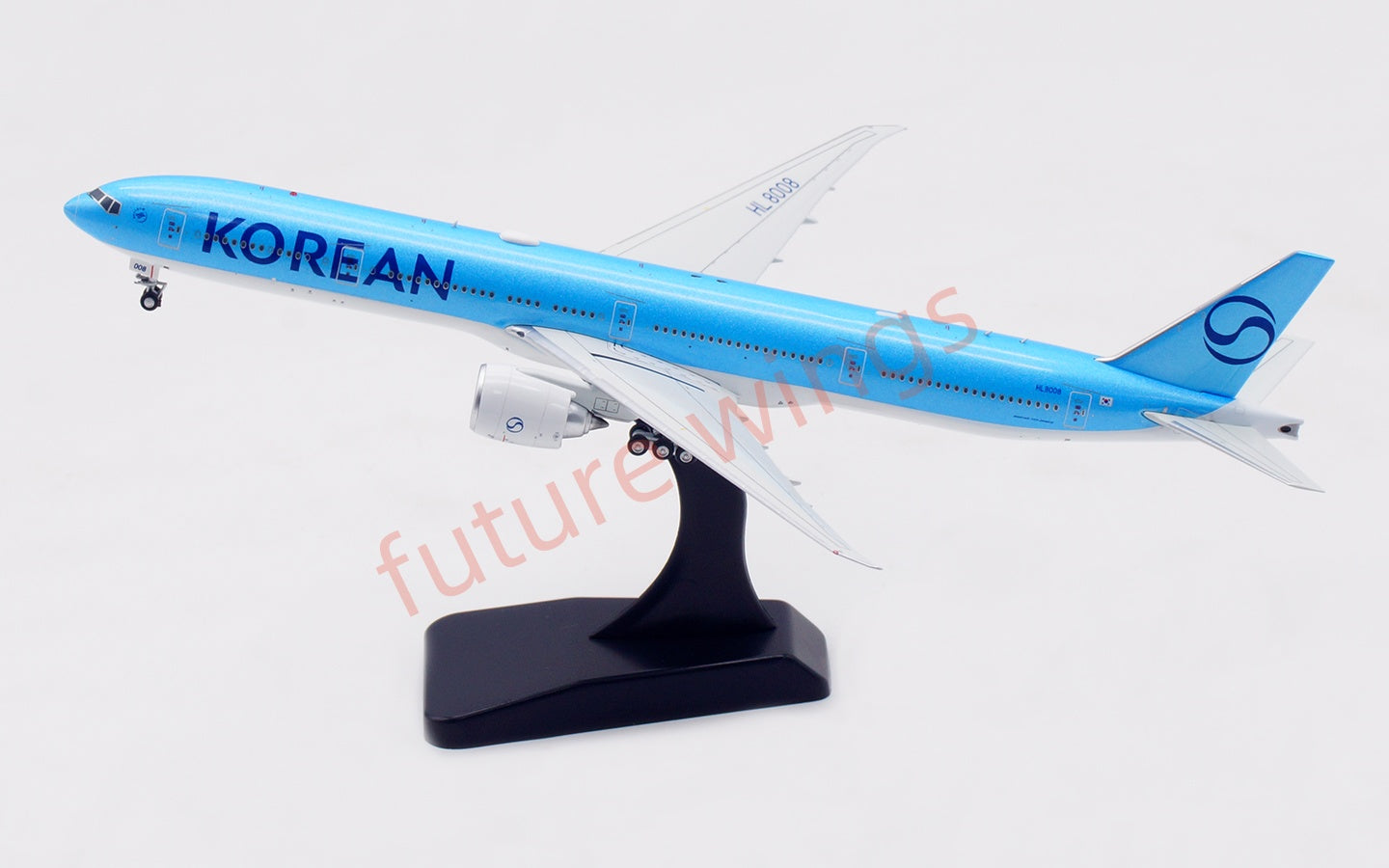 1:400 Aviation400 Korean Air B777-300ER  HL8008 Aircraft Model Free Tractor+Stand