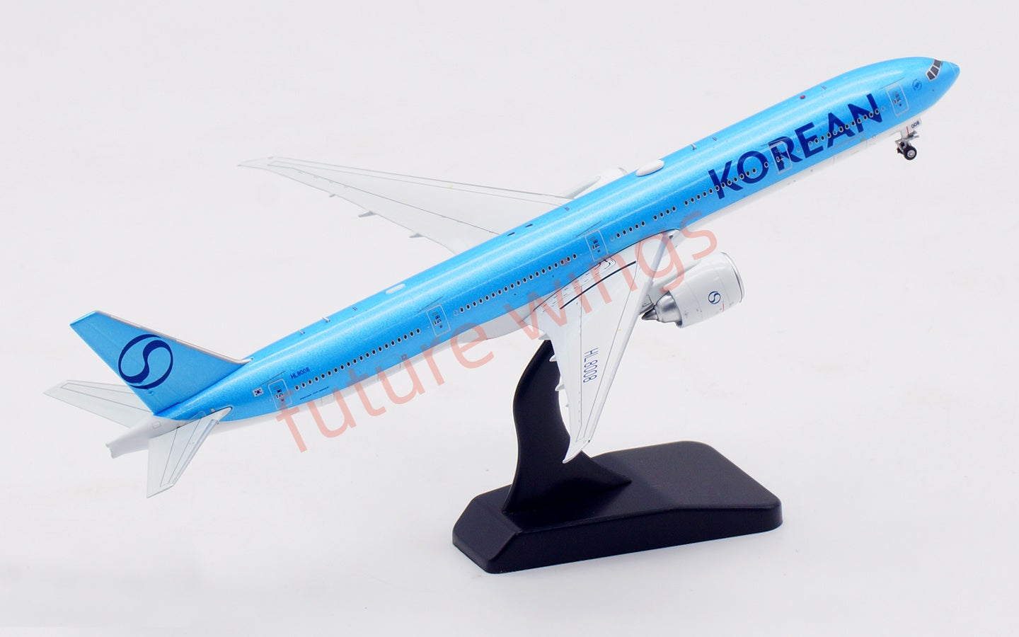 1:400 Aviation400 Korean Air B777-300ER  HL8008 Aircraft Model Free Tractor+Stand