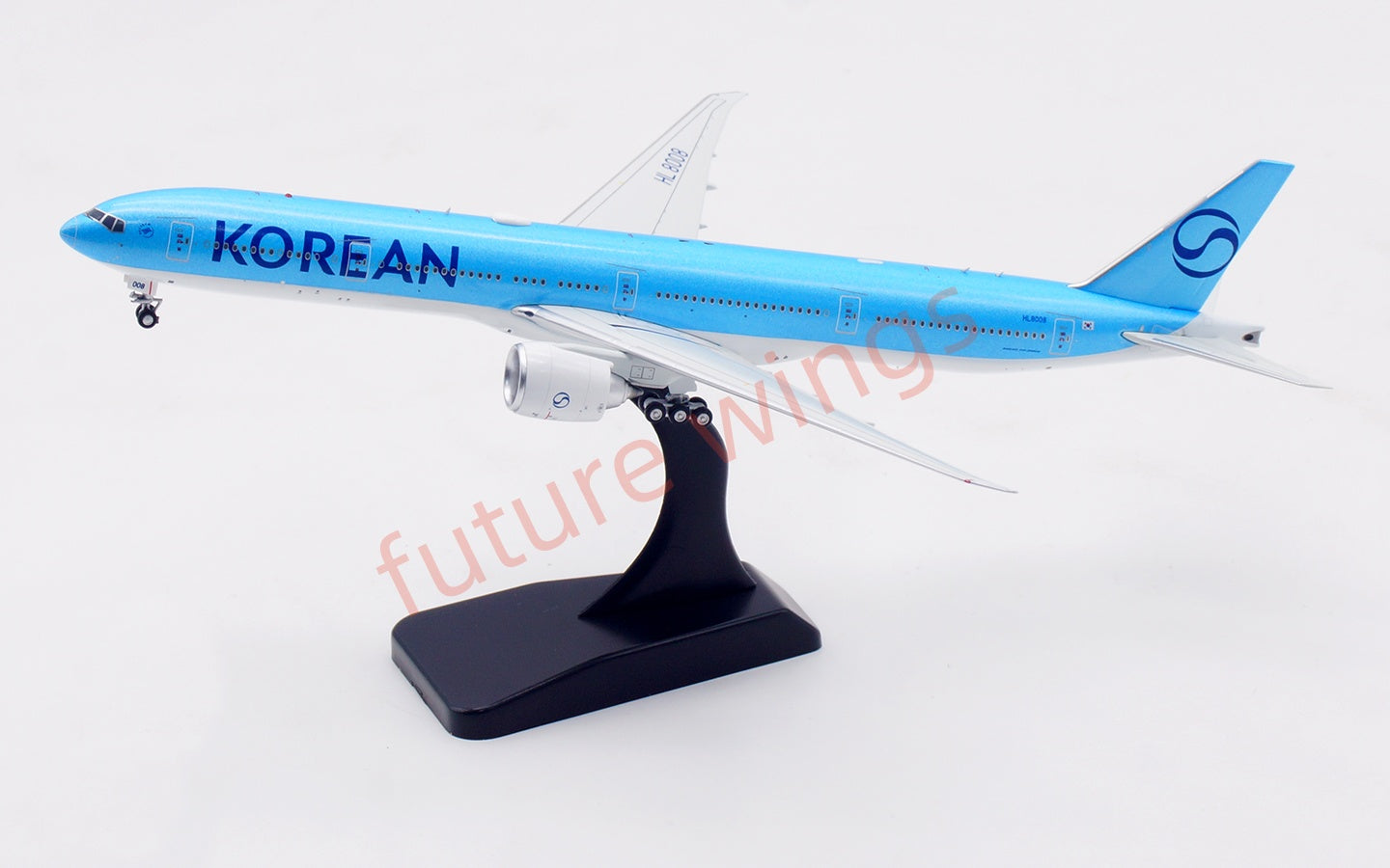1:400 Aviation400 Korean Air B777-300ER  HL8008 Aircraft Model Free Tractor+Stand