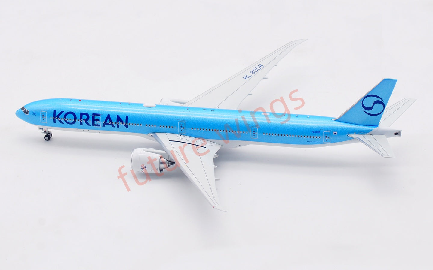1:400 Aviation400 Korean Air B777-300ER  HL8008 Aircraft Model Free Tractor+Stand