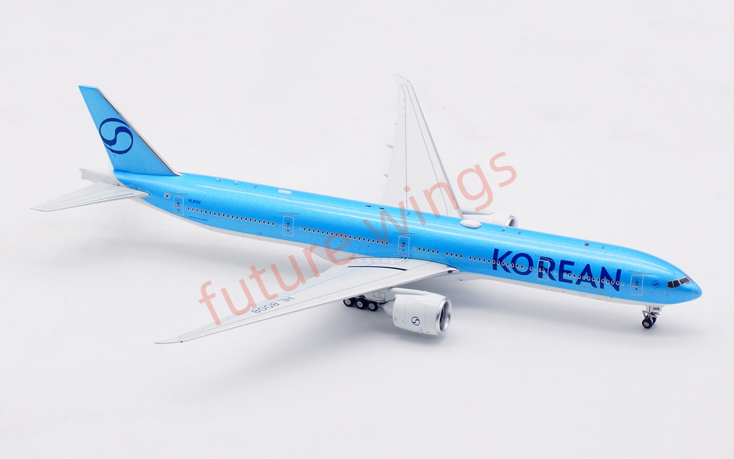 1:400 Aviation400 Korean Air B777-300ER  HL8008 Aircraft Model Free Tractor+Stand