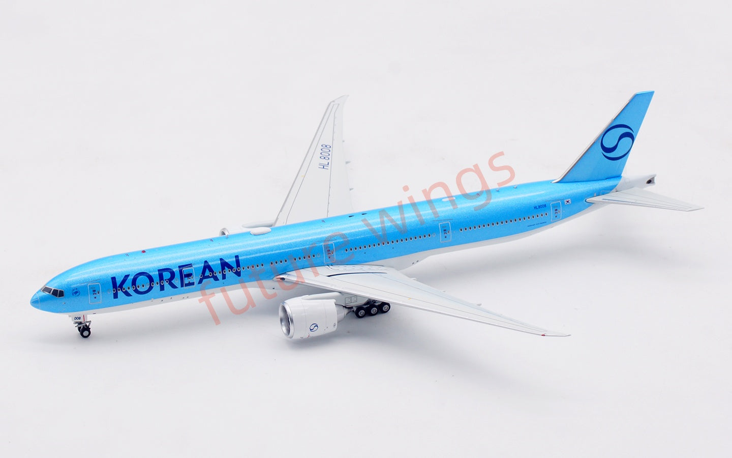 1:400 Aviation400 Korean Air B777-300ER  HL8008 Aircraft Model Free Tractor+Stand